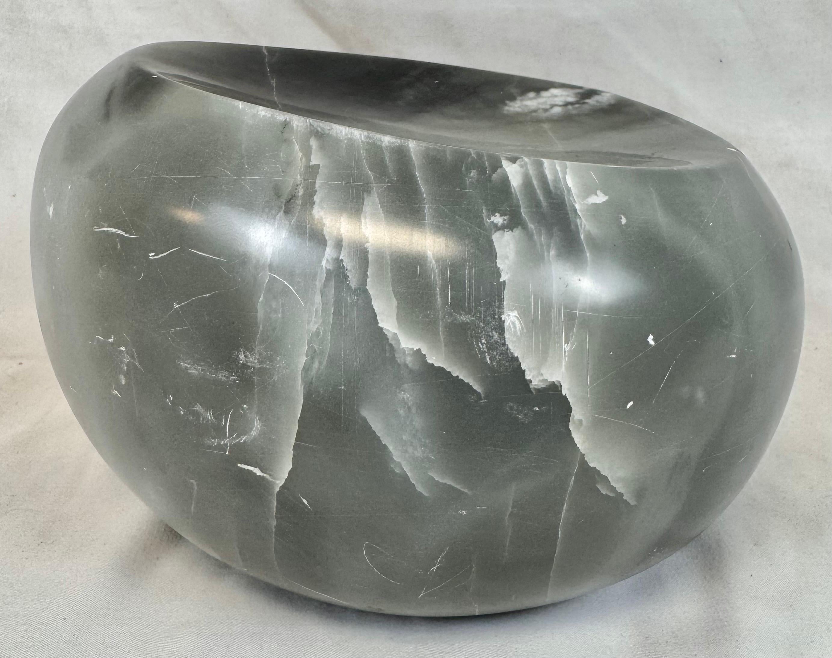 “Untitled” Alma Allen (b. 1970) Grey Marble Sculpture Minimalist Smooth Signed For Sale 12