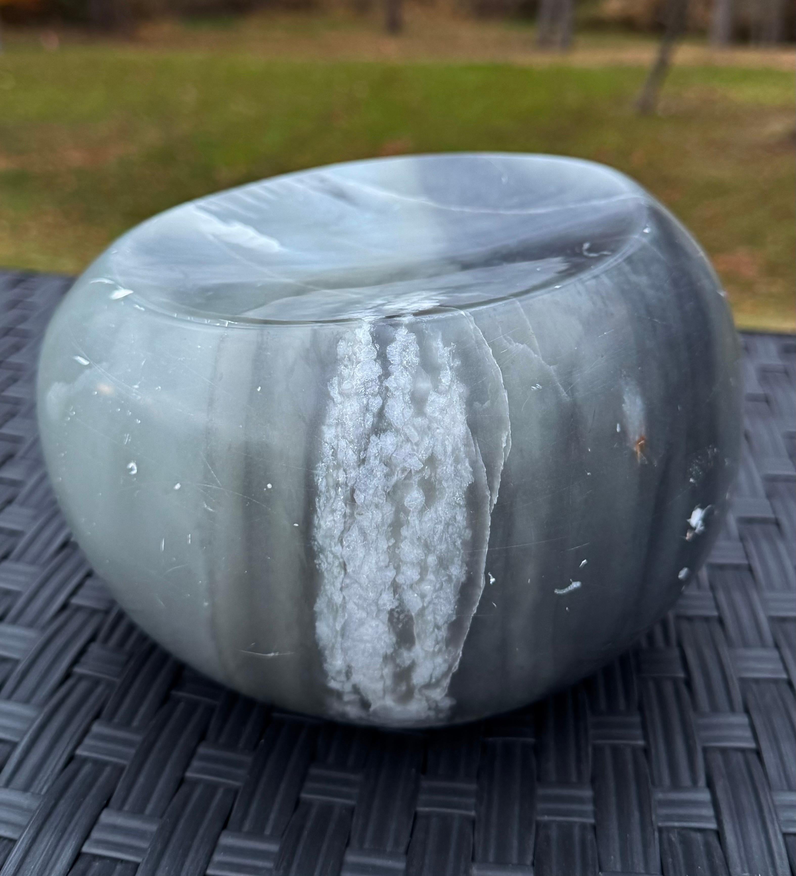 “Untitled” Alma Allen (b. 1970) Grey Marble Sculpture Minimalist Smooth Signed For Sale 1