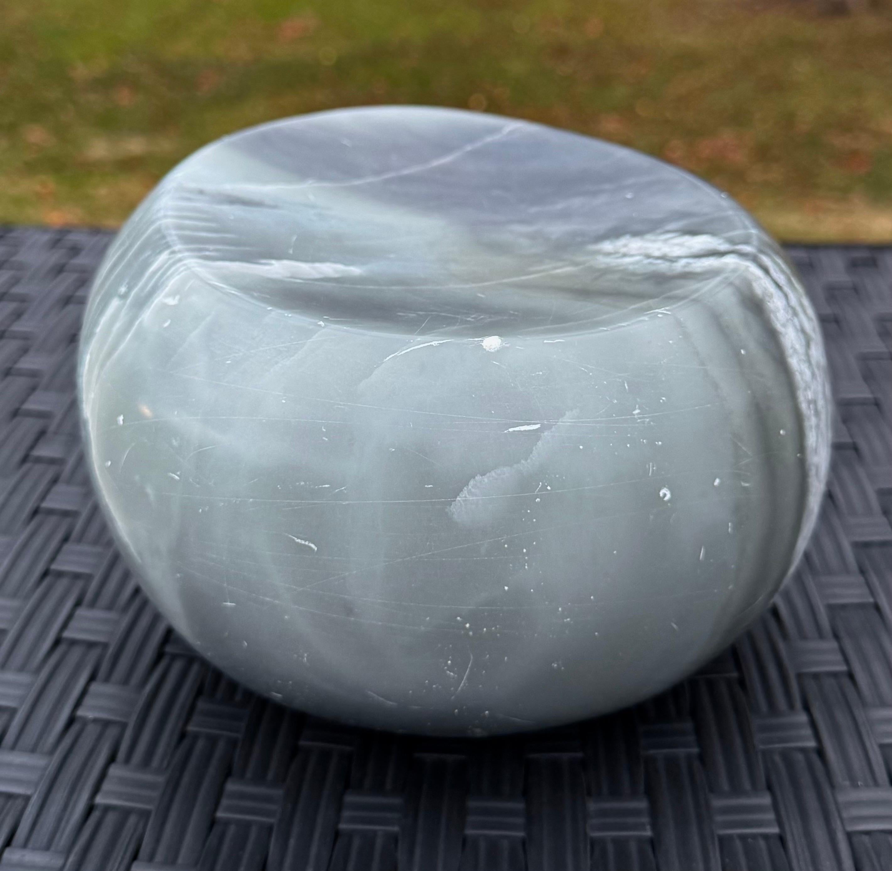 “Untitled” Alma Allen (b. 1970) Grey Marble Sculpture Minimalist Smooth Signed For Sale 4