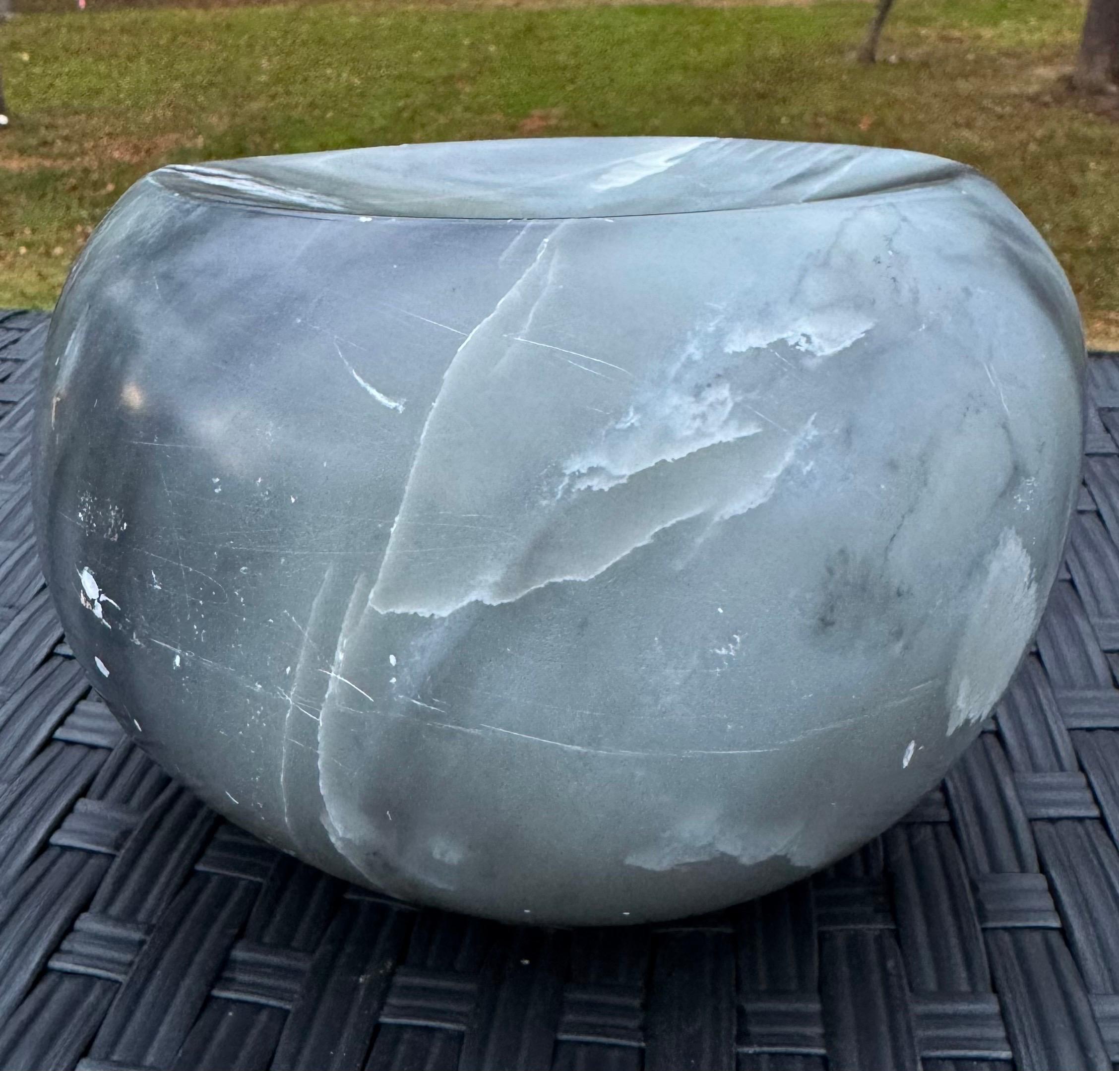 “Untitled” Alma Allen (b. 1970) Grey Marble Sculpture Minimalist Smooth Signed For Sale 6