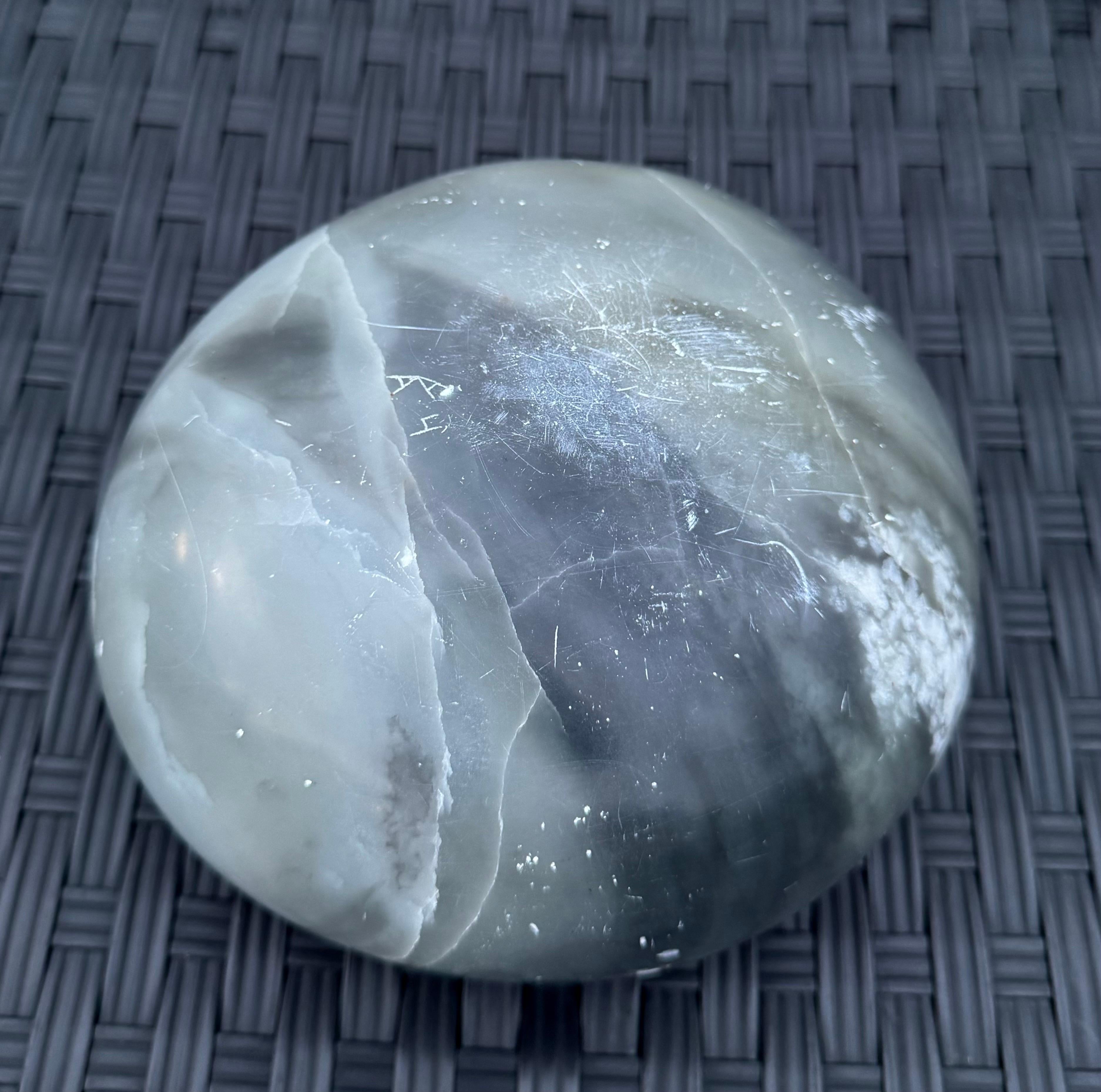 “Untitled” Alma Allen (b. 1970) Grey Marble Sculpture Minimalist Smooth Signed For Sale 8