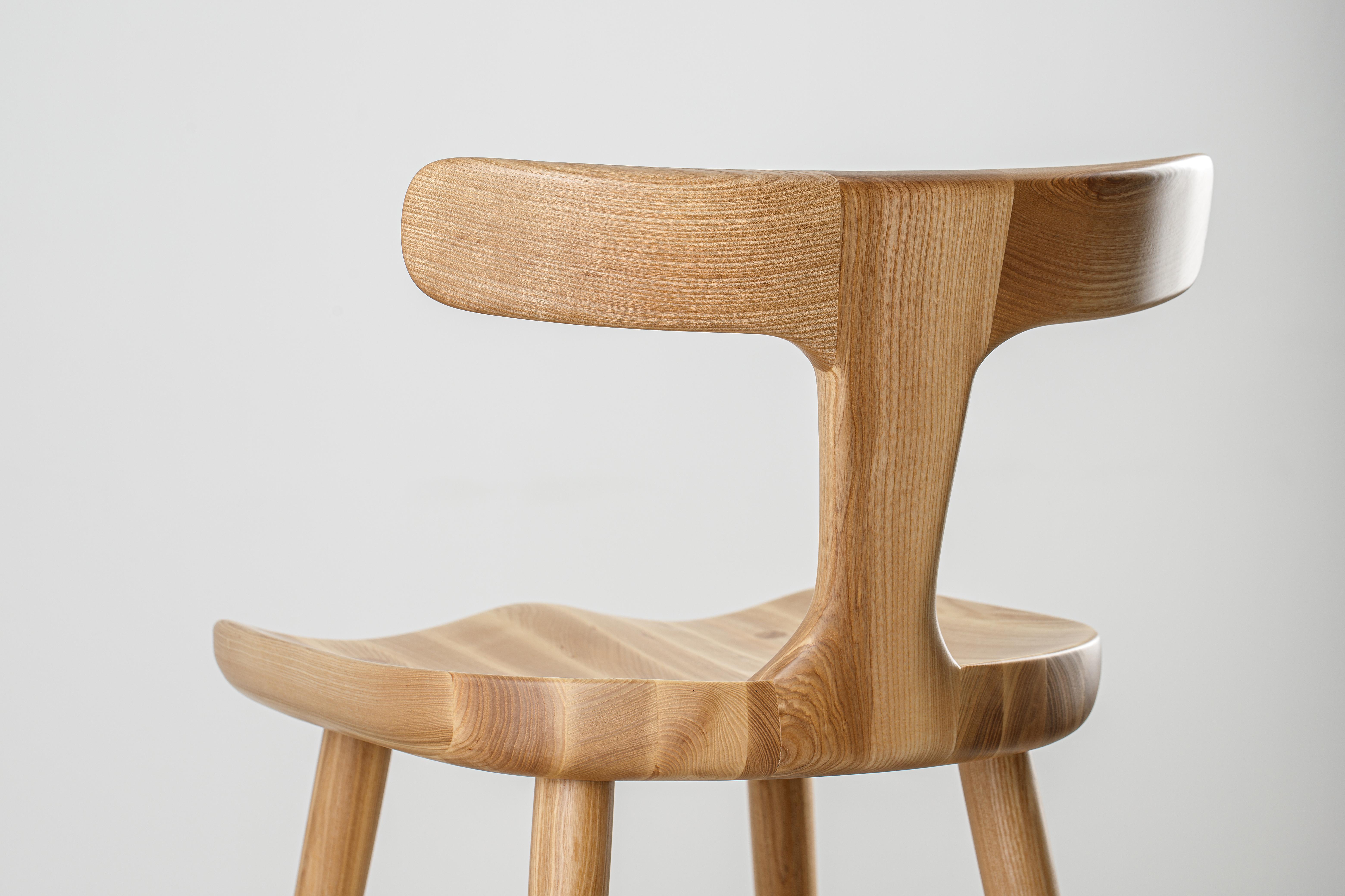 Anvil Ash Massivholz Bar Stühle mit Rückenlehne im Angebot 6