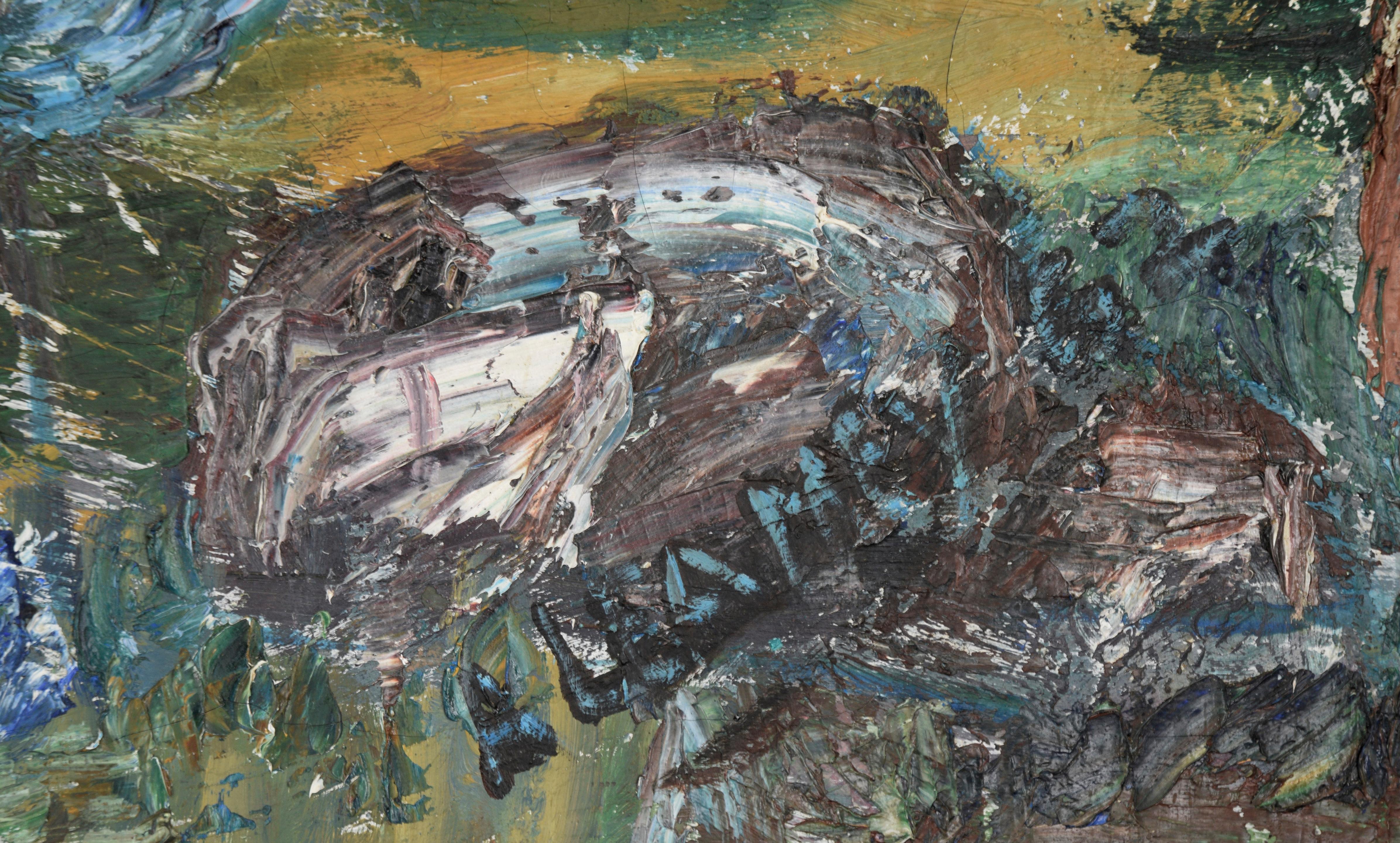 Looking Down at the Ranch, Abstract Expressionist Landscape  For Sale 7