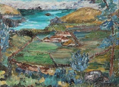 Looking Down at the Ranch, Abstract Expressionist Landscape