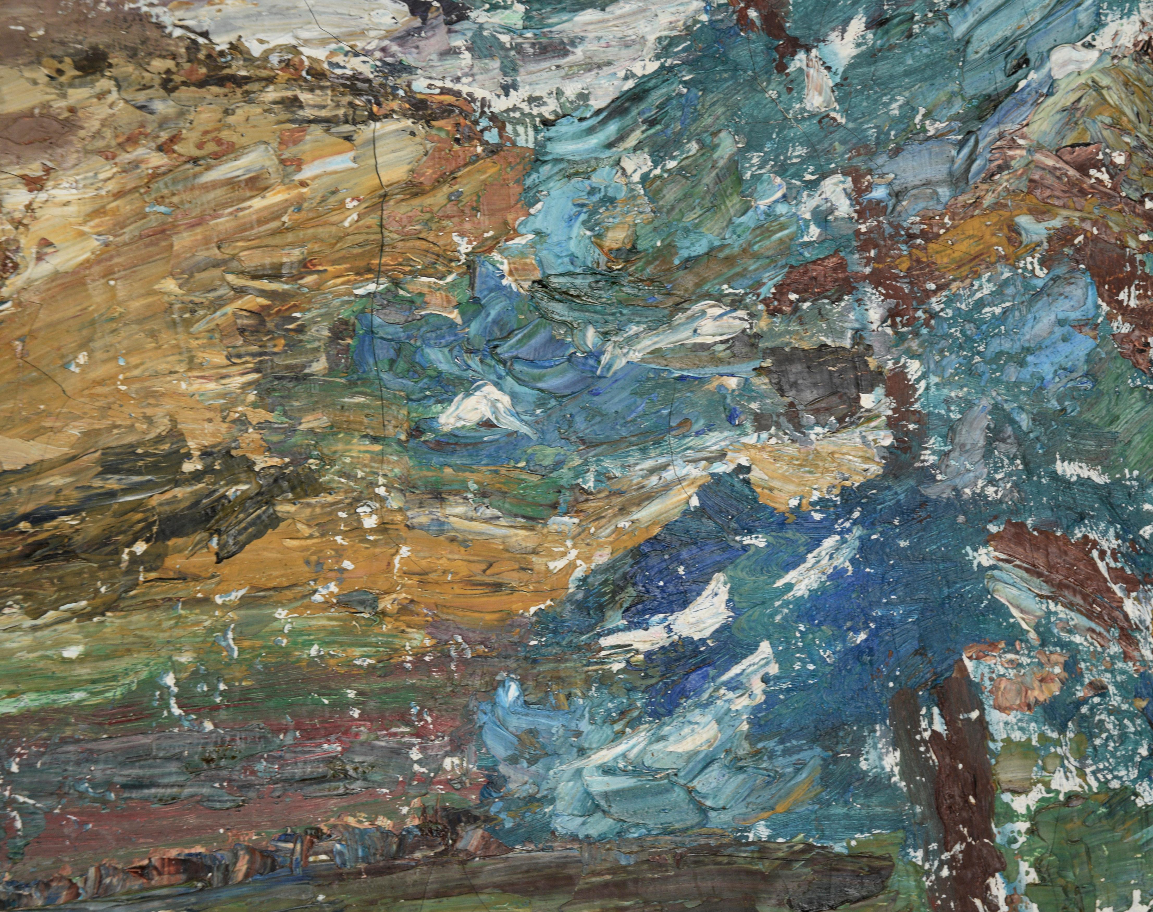 Looking Down at the Ranch, Abstract Expressionist Landscape  For Sale 1