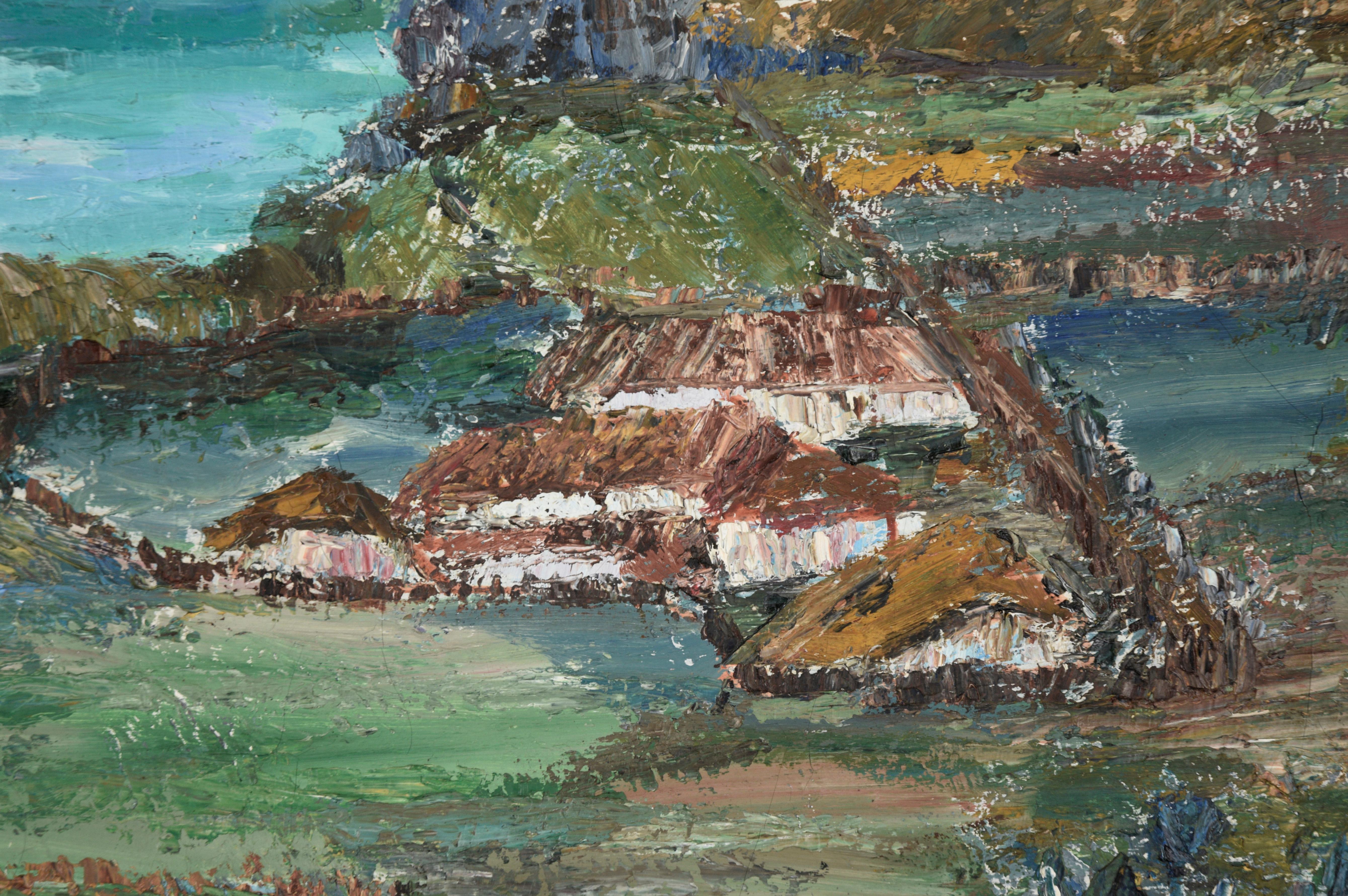 Looking Down at the Ranch, Abstract Expressionist Landscape  For Sale 2
