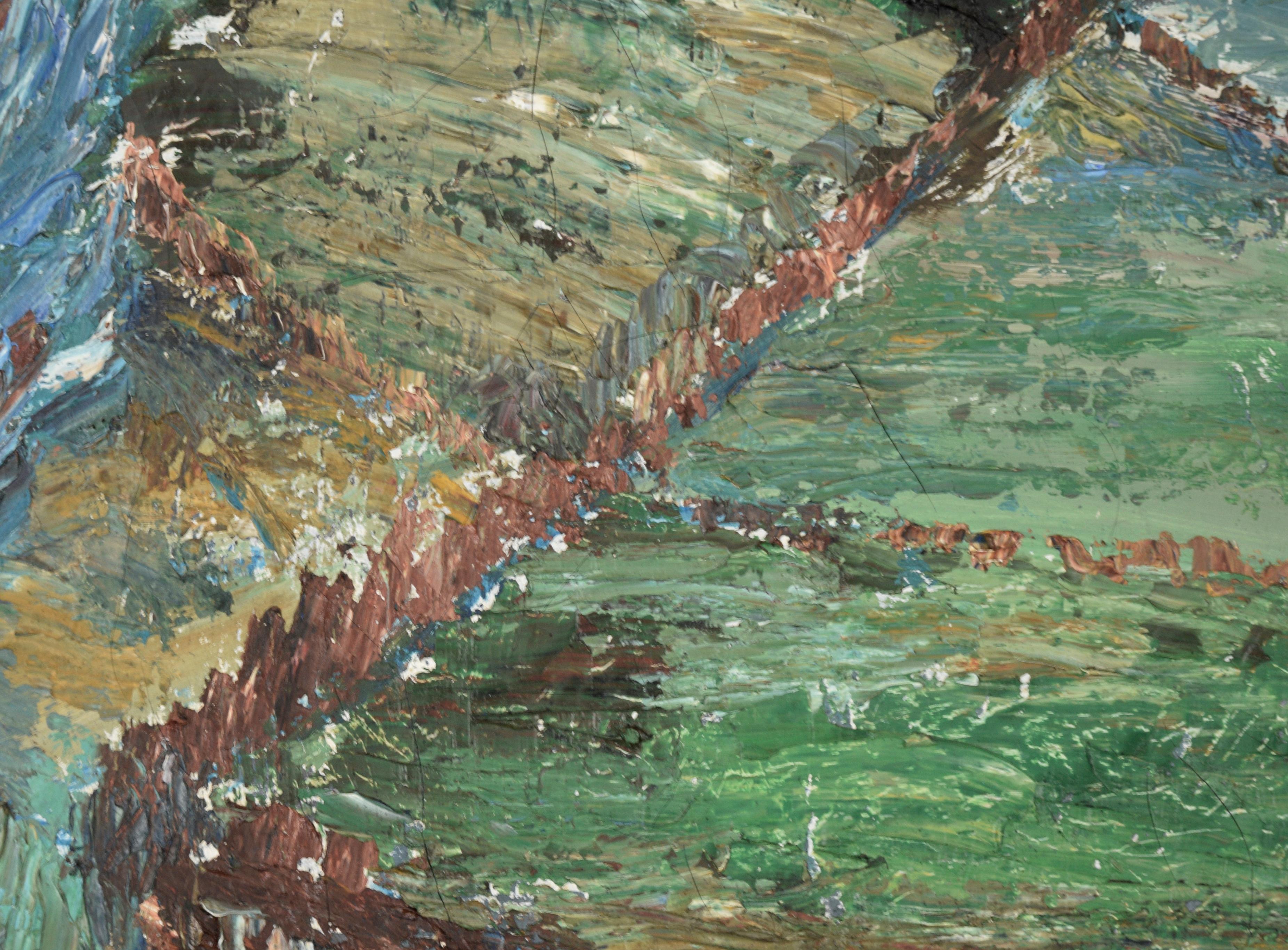 Looking Down at the Ranch, Abstract Expressionist Landscape  For Sale 3