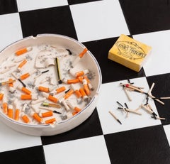Alma Berrow 'Firsts and Lasts', Ceramic Ashtray and Match Box