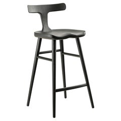 Anvil Schwarz Massivholz Bar Stühle mit Rücken