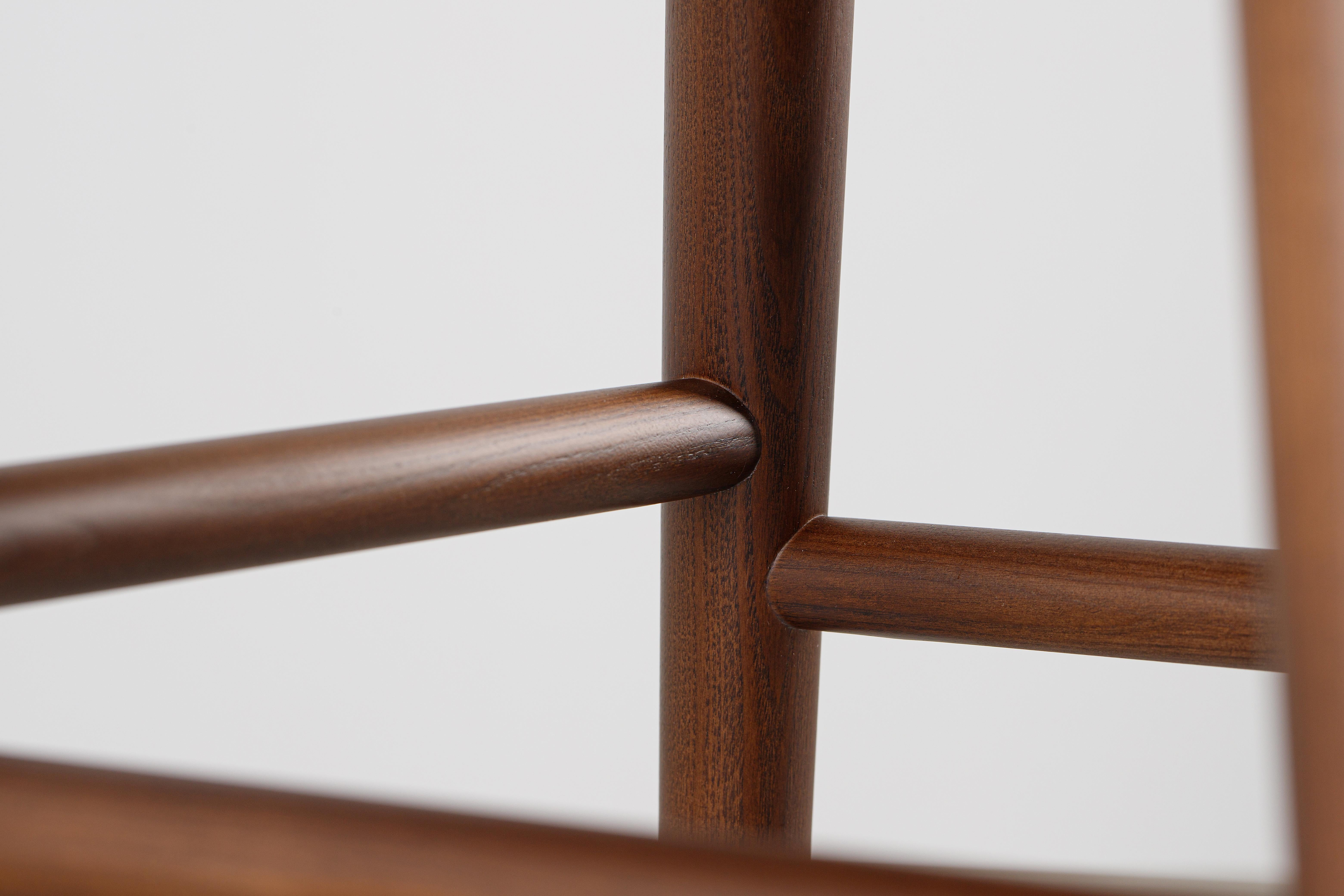 Bois Chaises de bar en bois massif avec dossier, Brown en vente