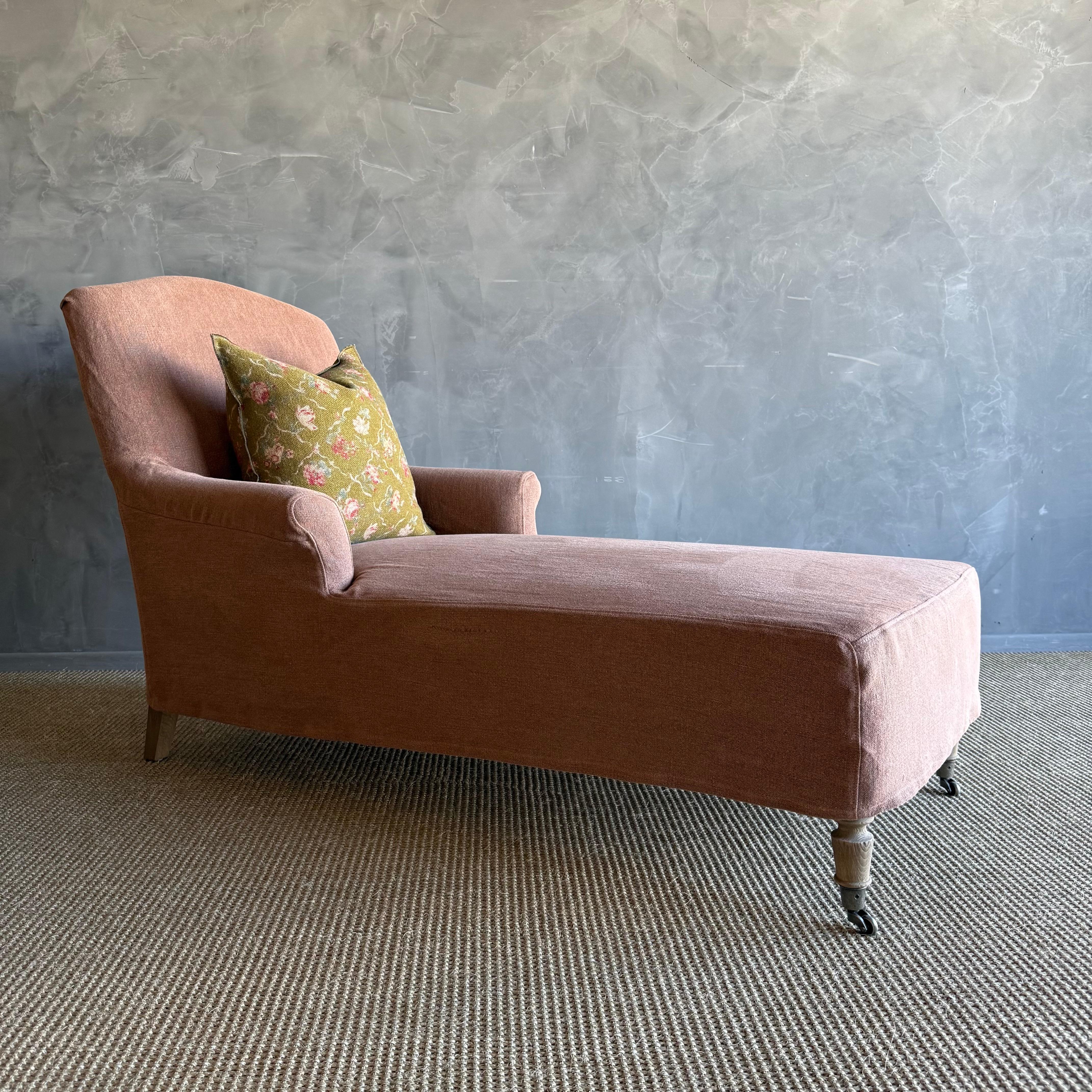 Organic Modern Alma Chaise Lounge Slip Cover Only For Sale