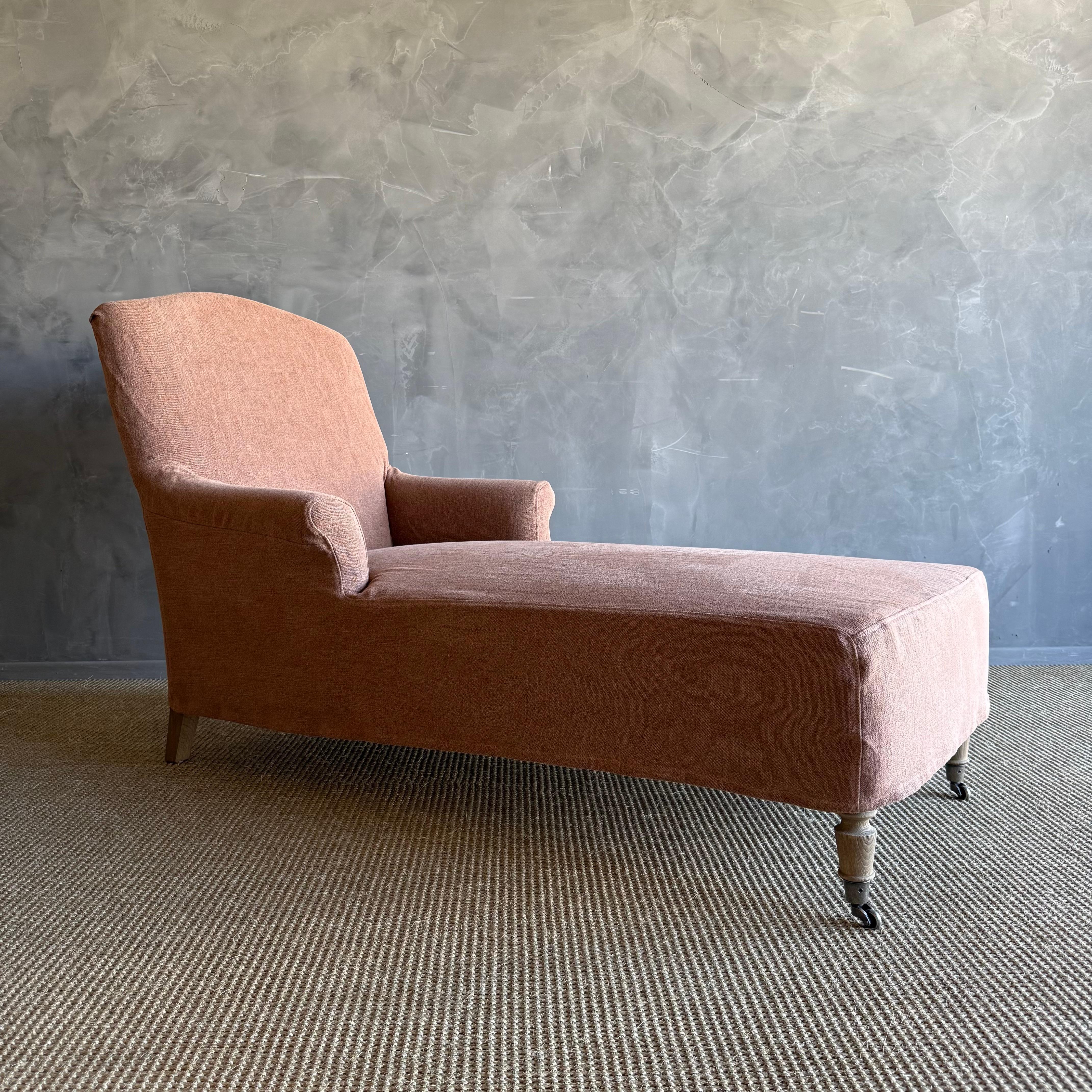 Contemporary Alma Chaise Lounge Slip Cover Only For Sale