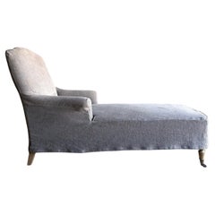 Chaise longue Alma recouverte de lin lavé à la pierre