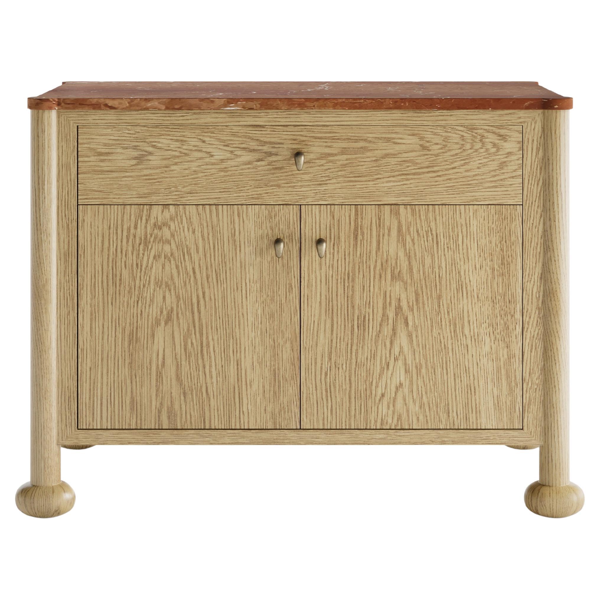 Alma Chest, in Sunkissed Oak & Rojo Marble, by August Abode