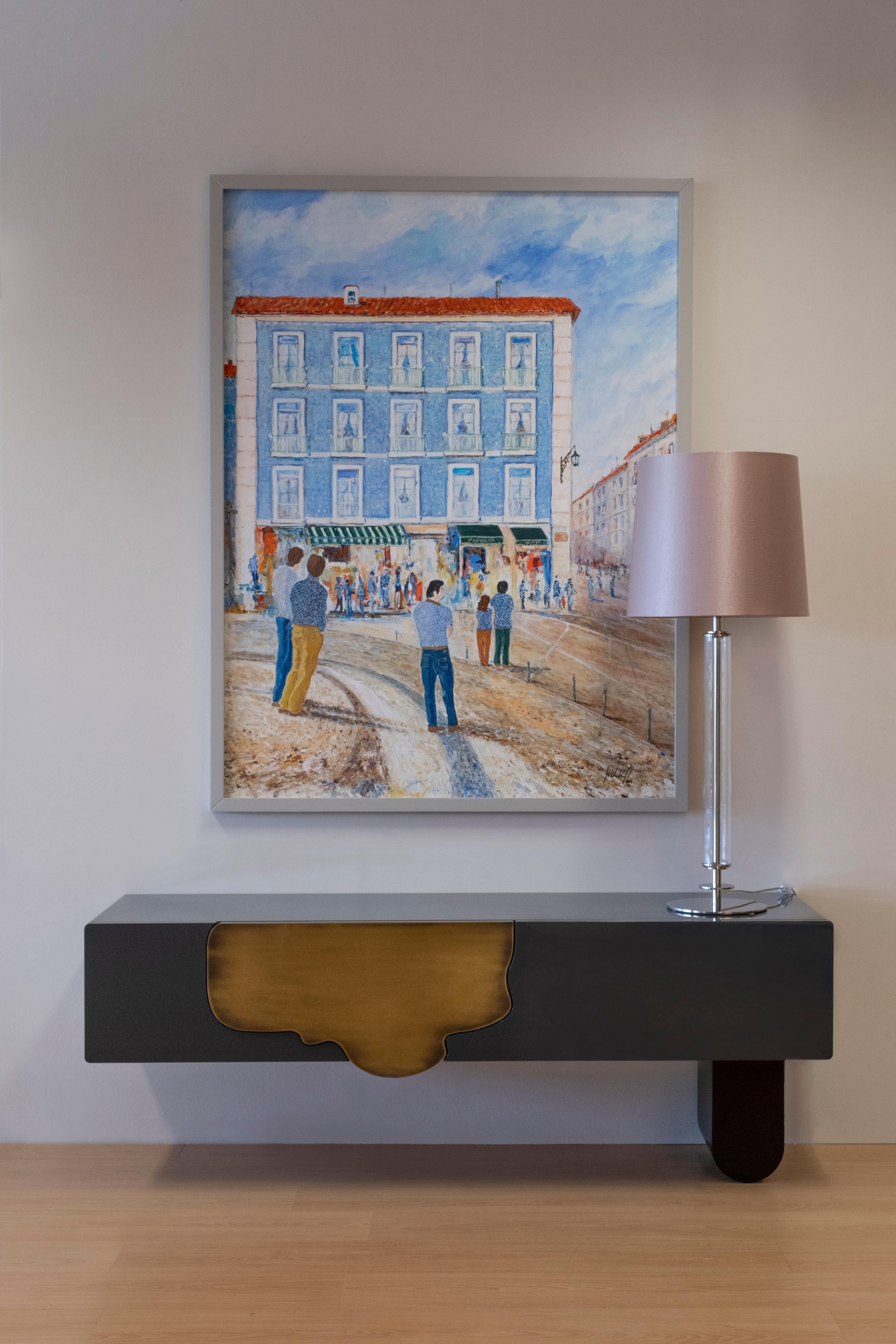 Modern Alma Console Table, Brass, Handmade in Portugal by Greenapple In New Condition For Sale In Lisboa, PT