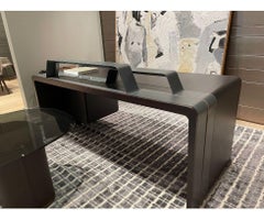 Floor Sample Alma Desk Giorgetti Designed By Pamela Amine w/ Leather Finishes