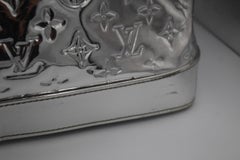 Alma Louis Vuitton XL Bag in Silver Miroir Leather