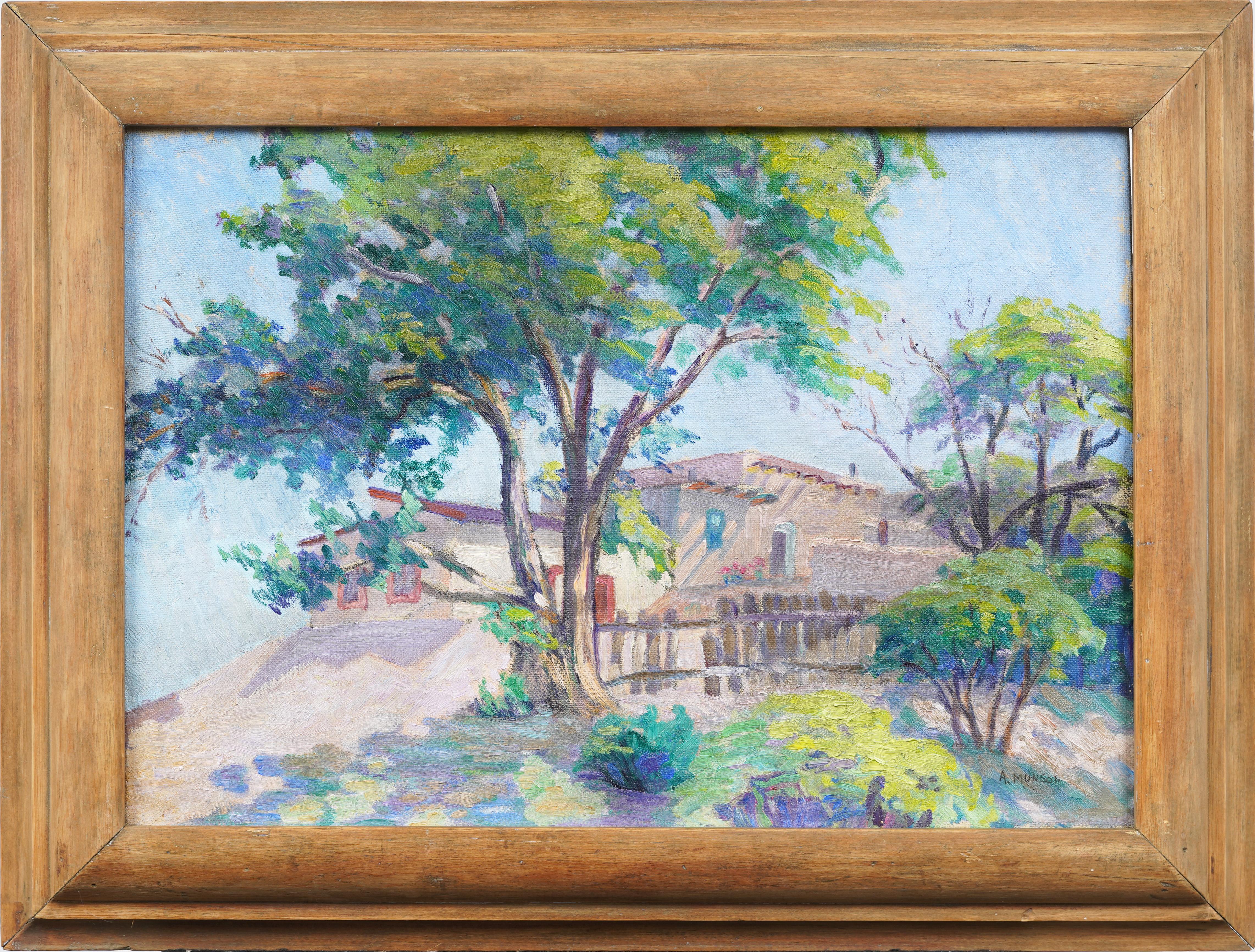 Signiert 1924 Antike amerikanische Impressionist Minnesota Landschaft Ölgemälde