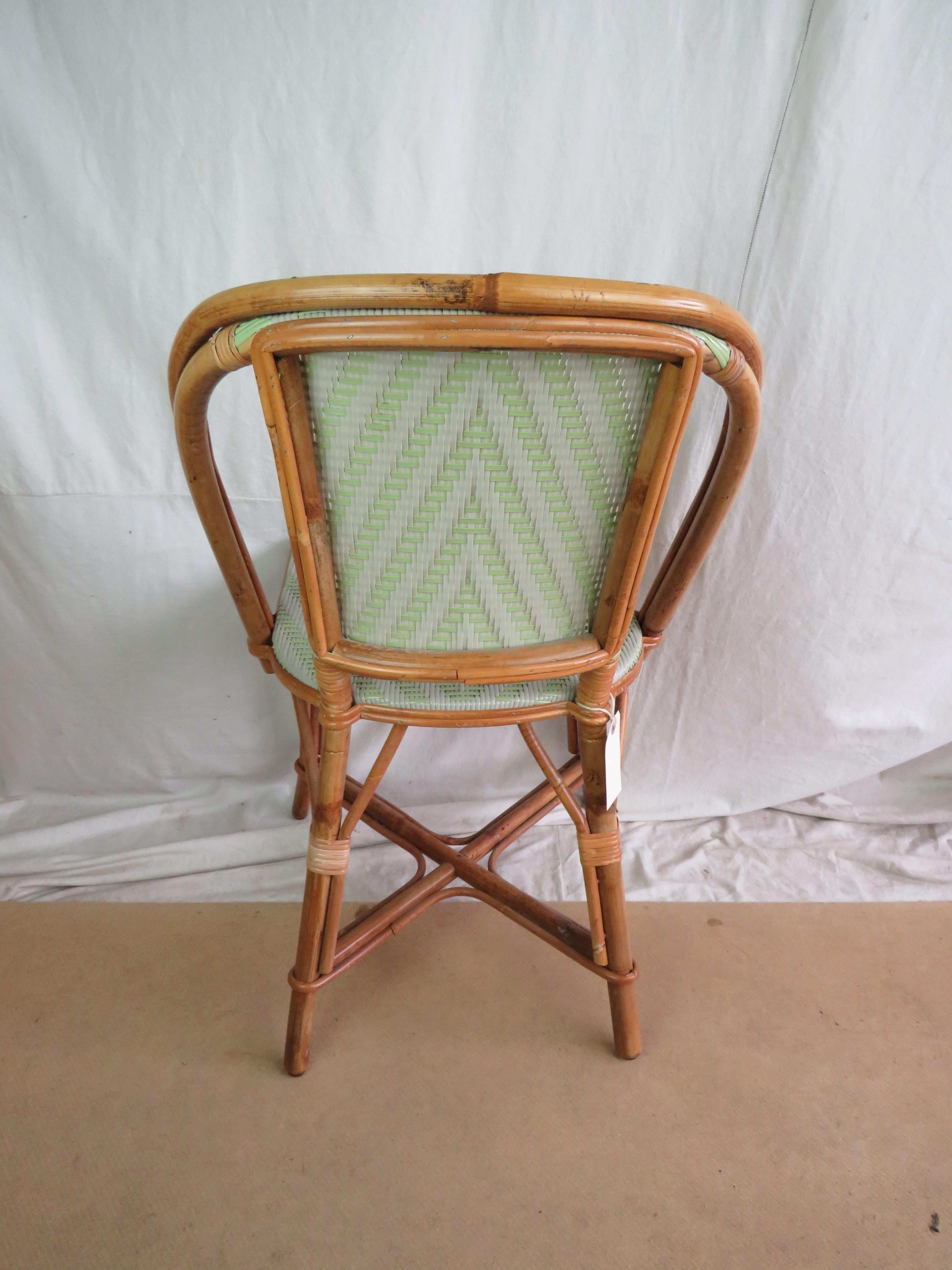 Alma Side Chairs, Mint and Putty Weave For Sale 2