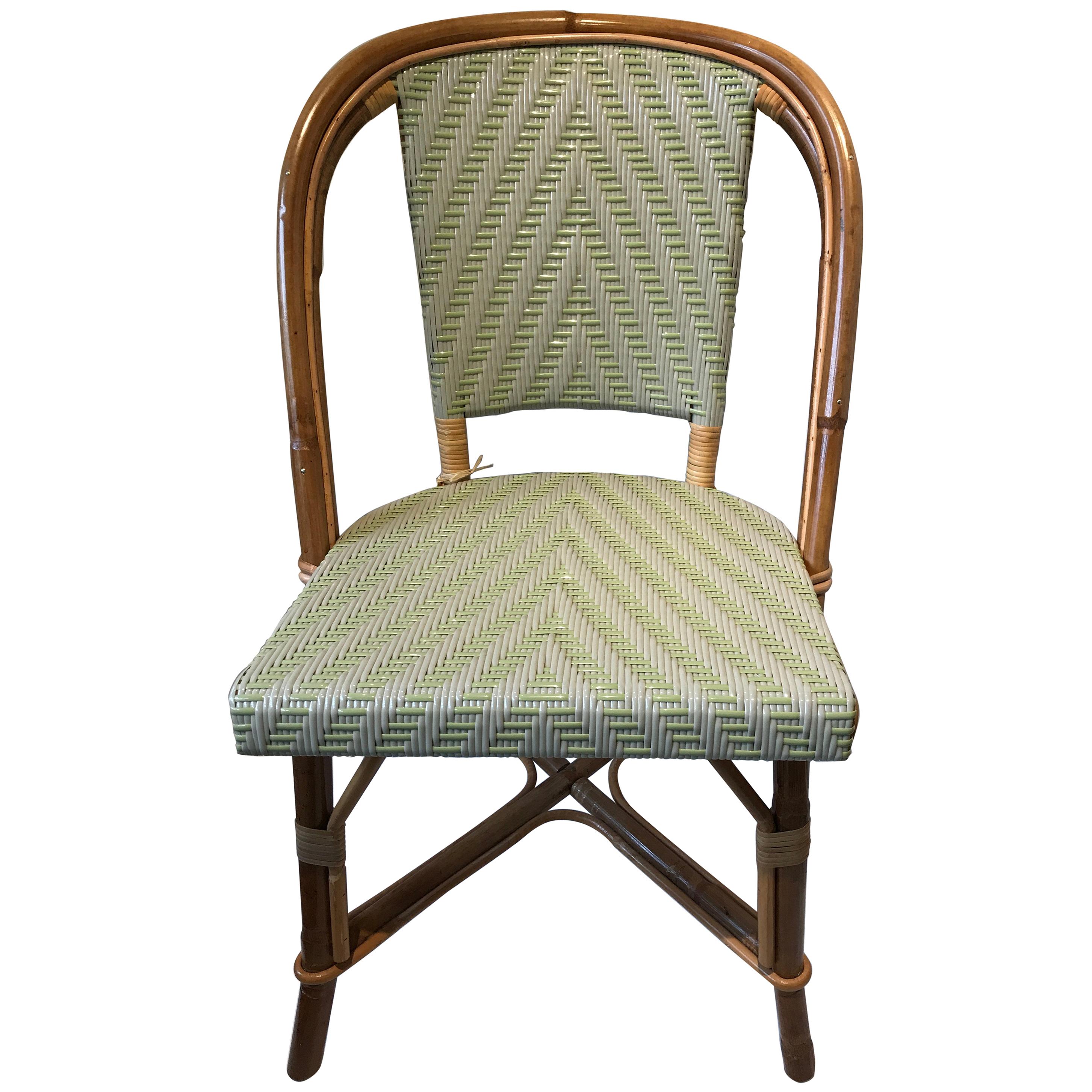 Alma Side Chairs, Mint and Putty Weave For Sale