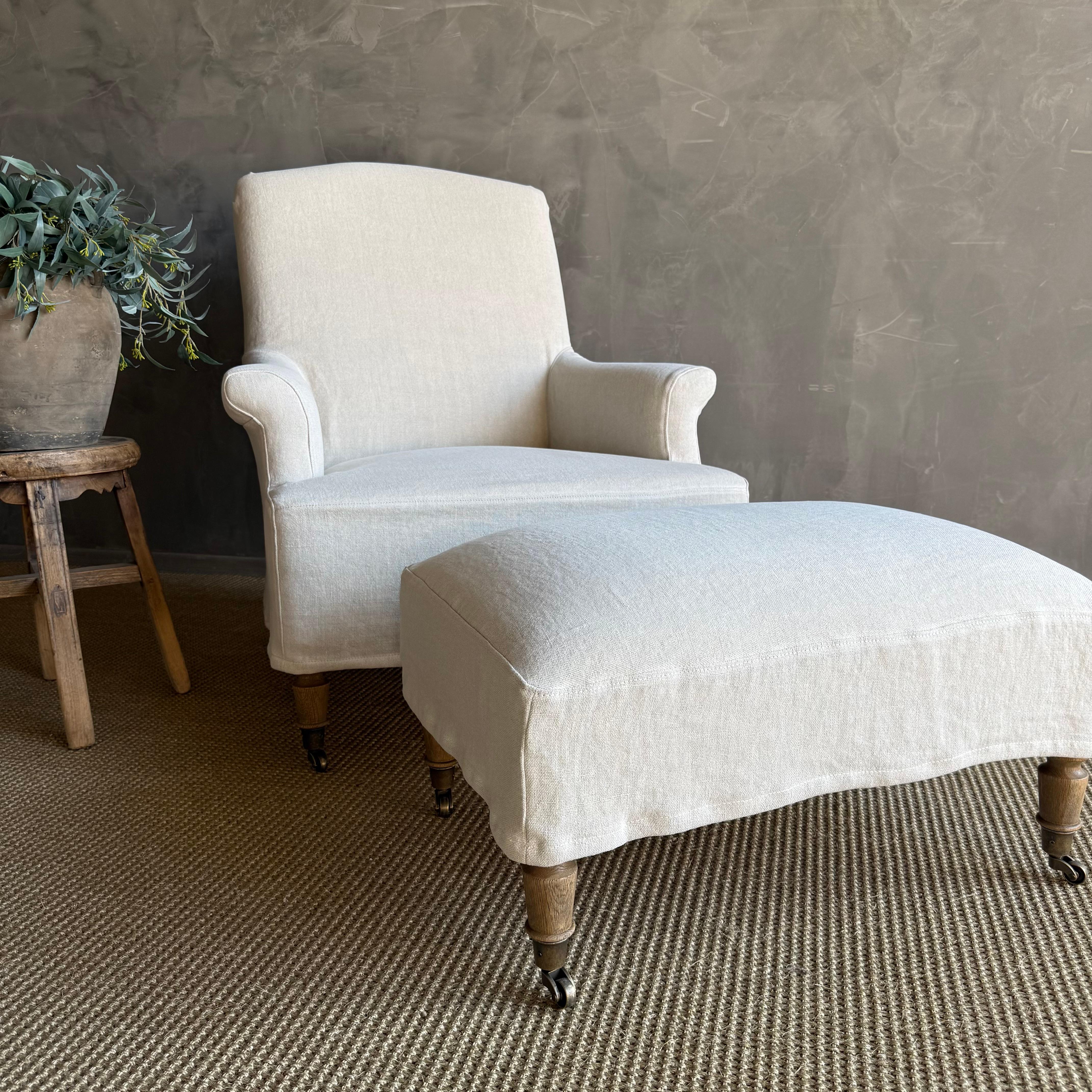 Otomana Tapizada Alma ~ Beige Siglo XXI y contemporáneo en venta