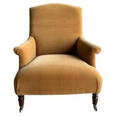 Alma Upholstered Accent Chair in Faux Mohair Velvet