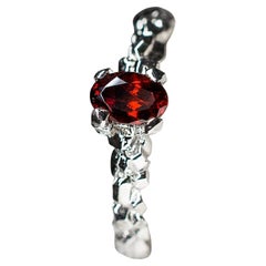 Almandine Garnet Silver Ring Garnet Gemstone tiny ring gift