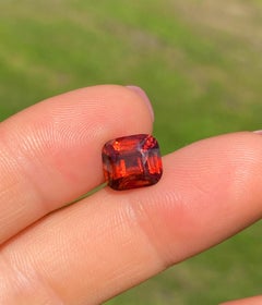 Almandine-Spessartine Garnet 4.57ct natural gemstone , Cushion cut, Certificate