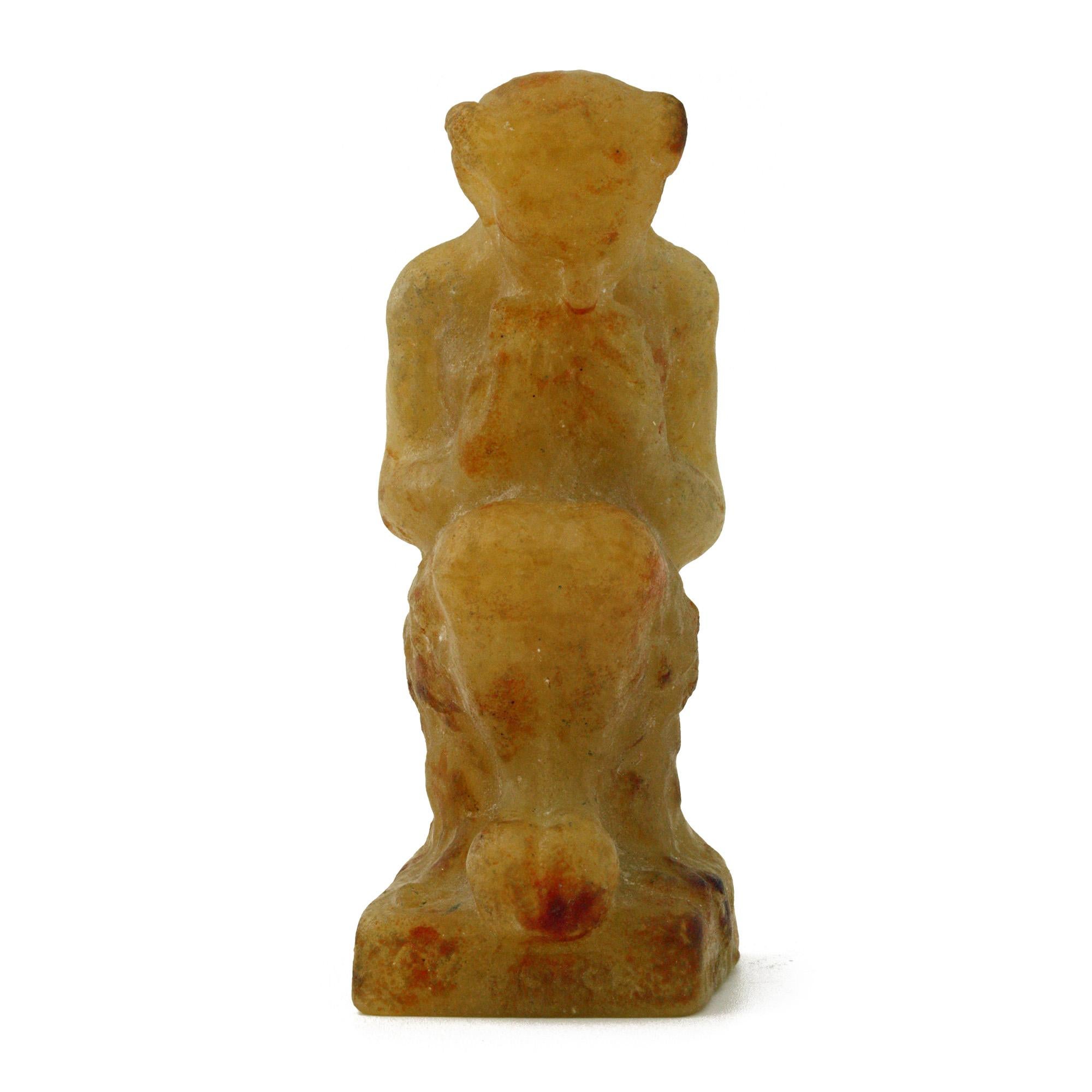 Almaric Walter Pâtes de Verre Figura de vidrio artístico de Pan tocando la flauta Francés en venta