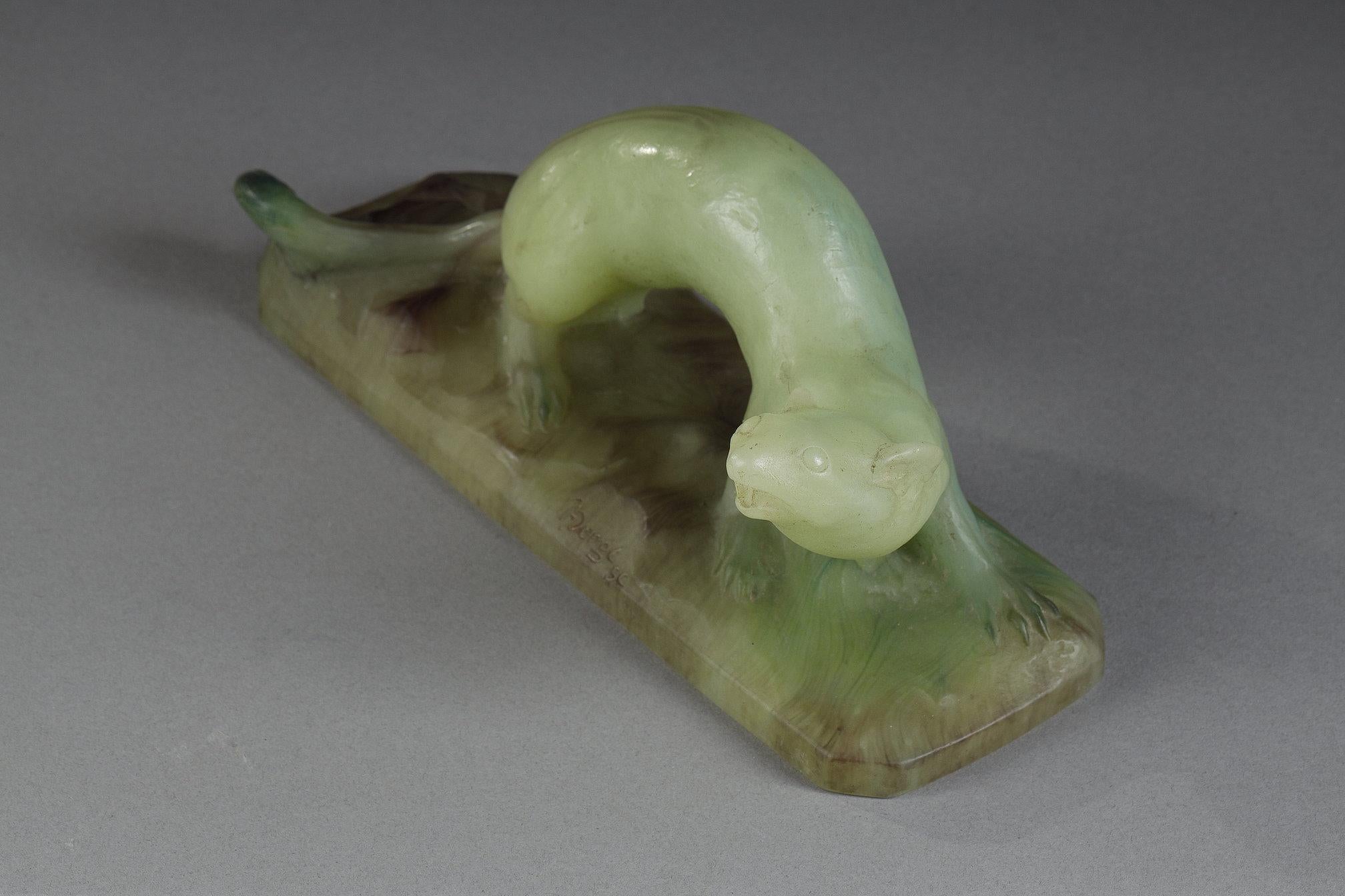 Ermine - Art Deco Sculpture by Almaric Walter