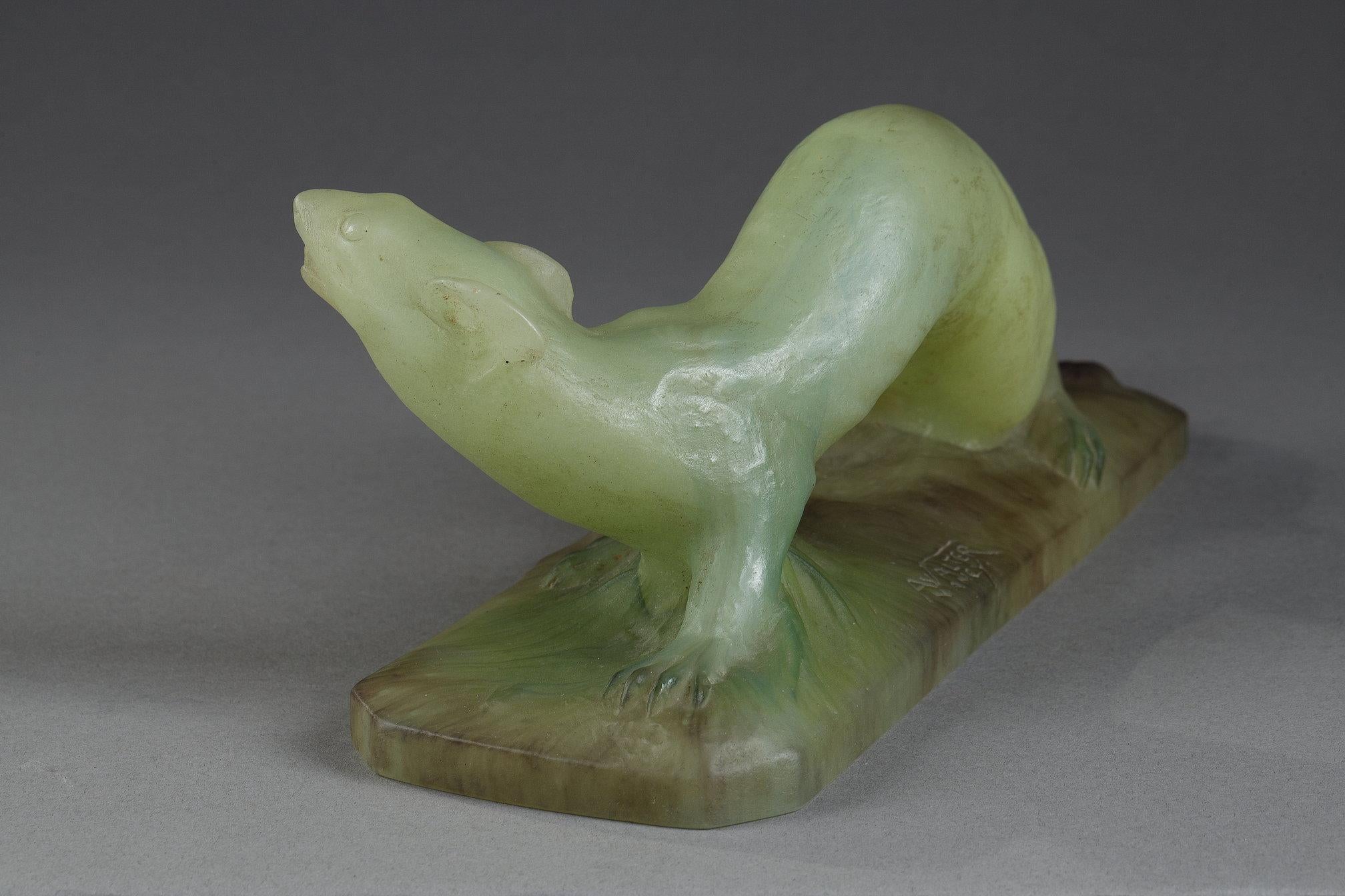 Ermine - Gray Figurative Sculpture by Almaric Walter