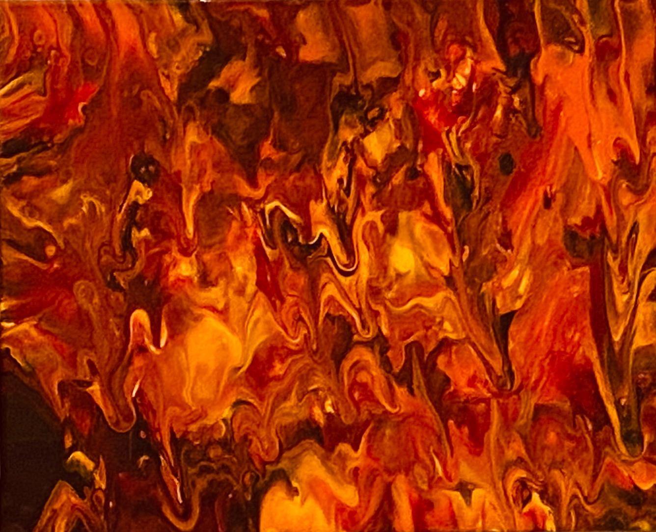 Brilliant Fires - Painting by Almas Kabani