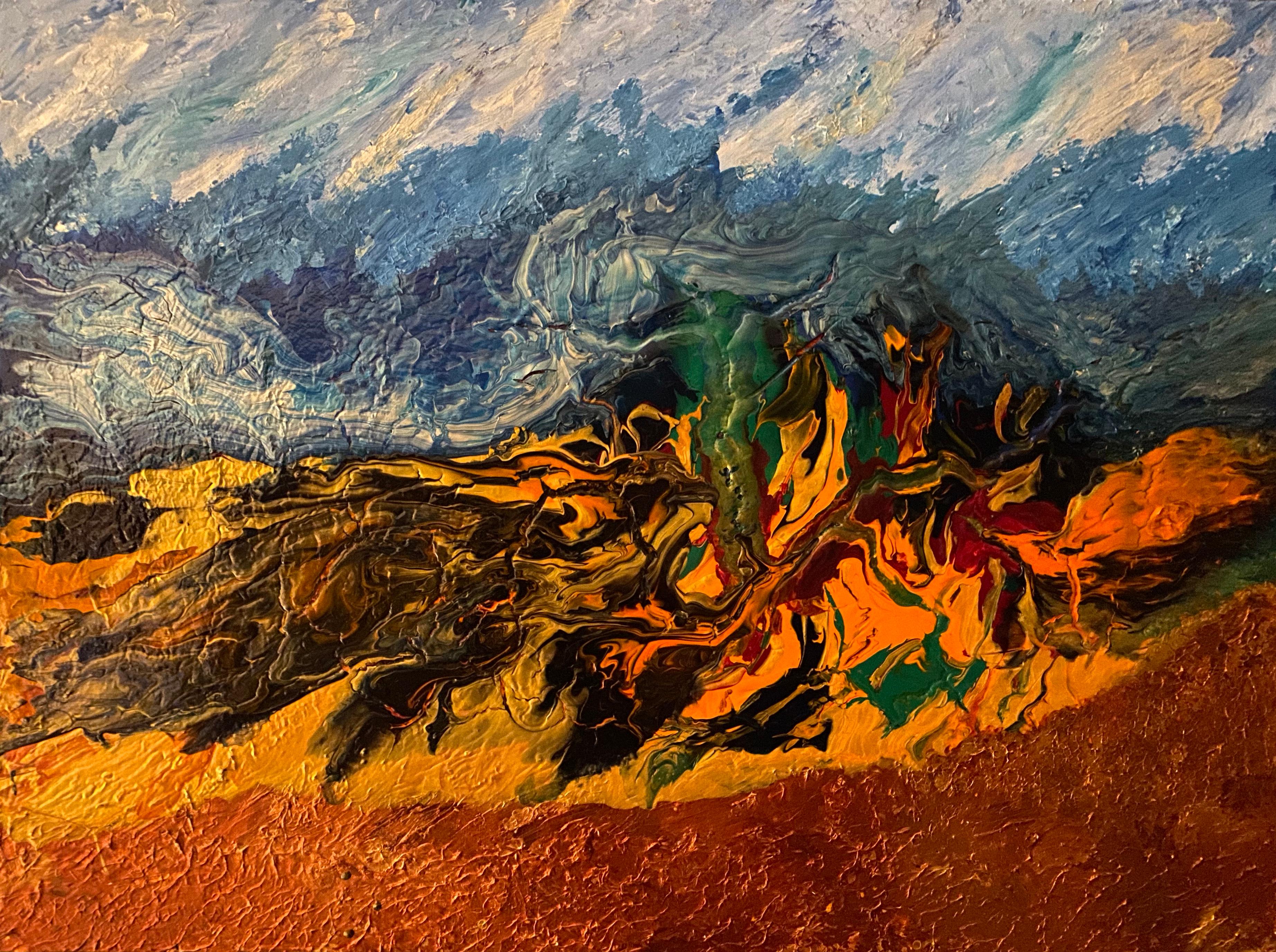 Almas Kabani Interior Painting - Volcanic Maneuver
