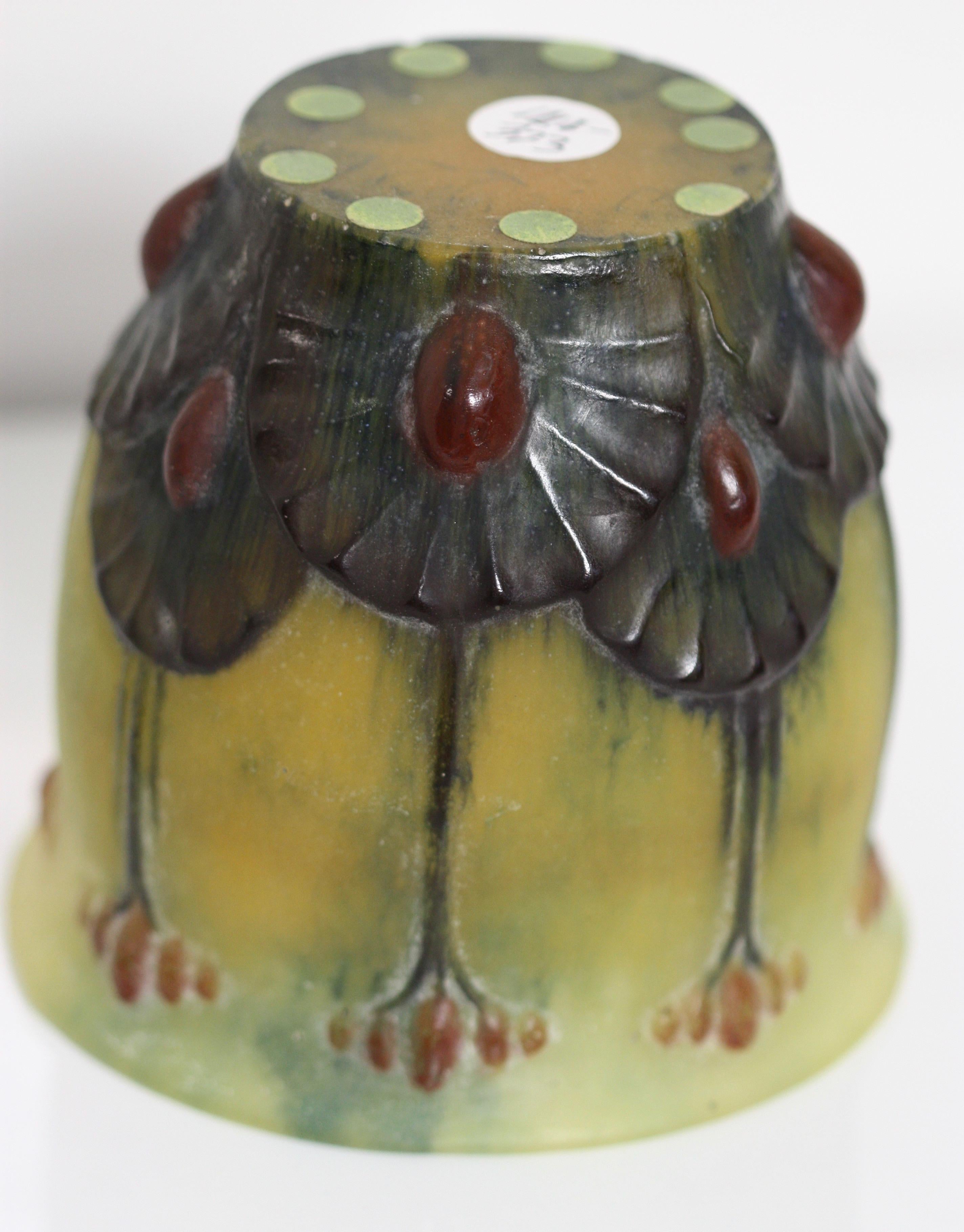 Vase aus Pate-de-Verre-Verglasung von Corretic, Walter, entworfen von Corretic, Frankreich, um 1925 im Angebot 7