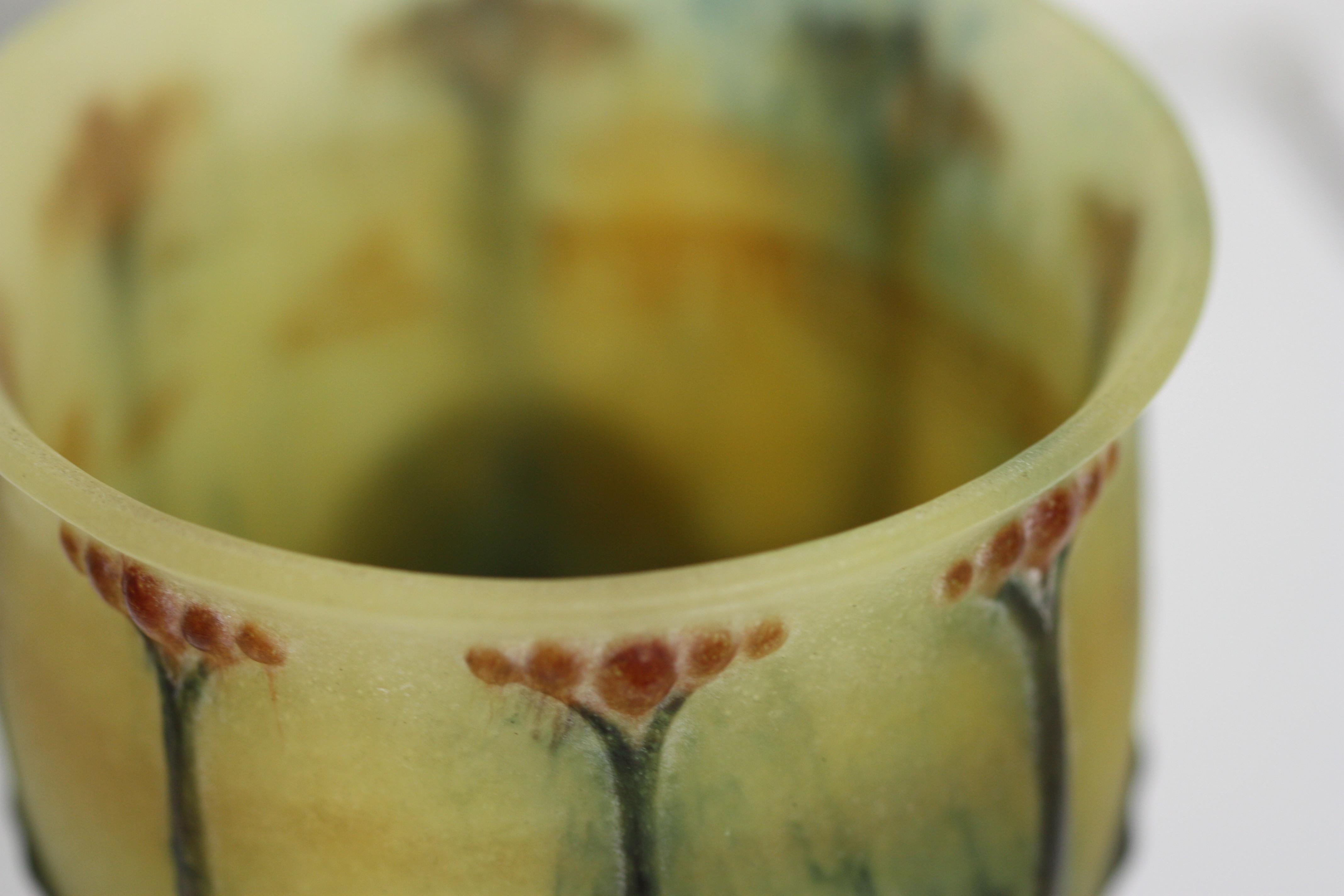 Vaso Almeric Walter Pate de verre Disegnato da Corretic, Francia, circa 1925 in vendita 2