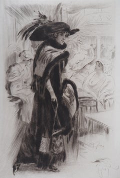 Dressed in schwarz - Original-Radierung, handsigniert