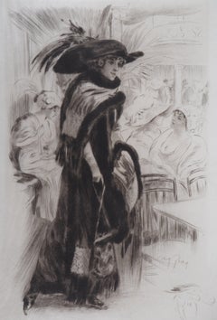 Dressed in black - Original Etching Handsigned 