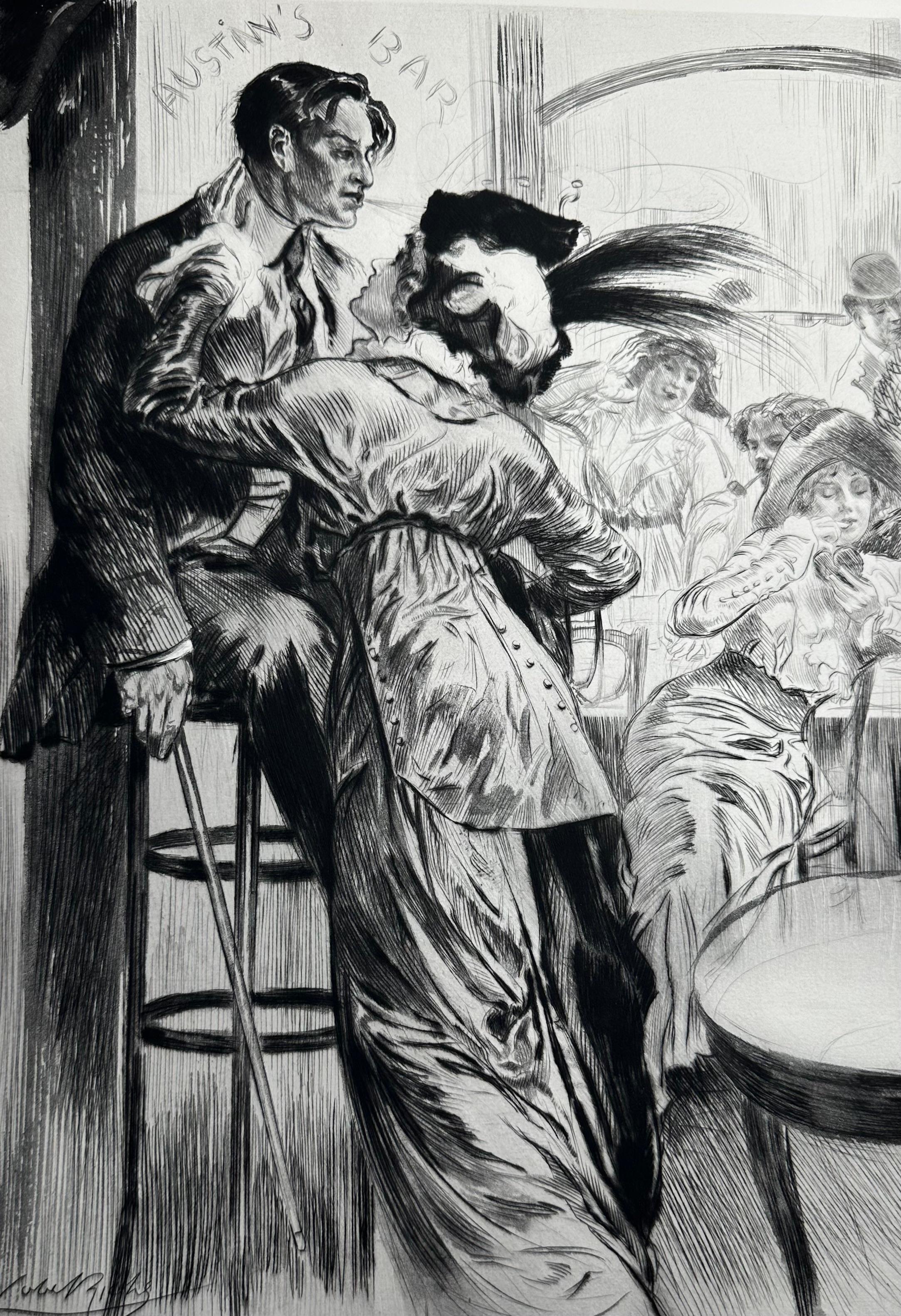 Les Bars, ausgewählte Drucke (Art nouveau), Print, von Almery Lobel-Riche