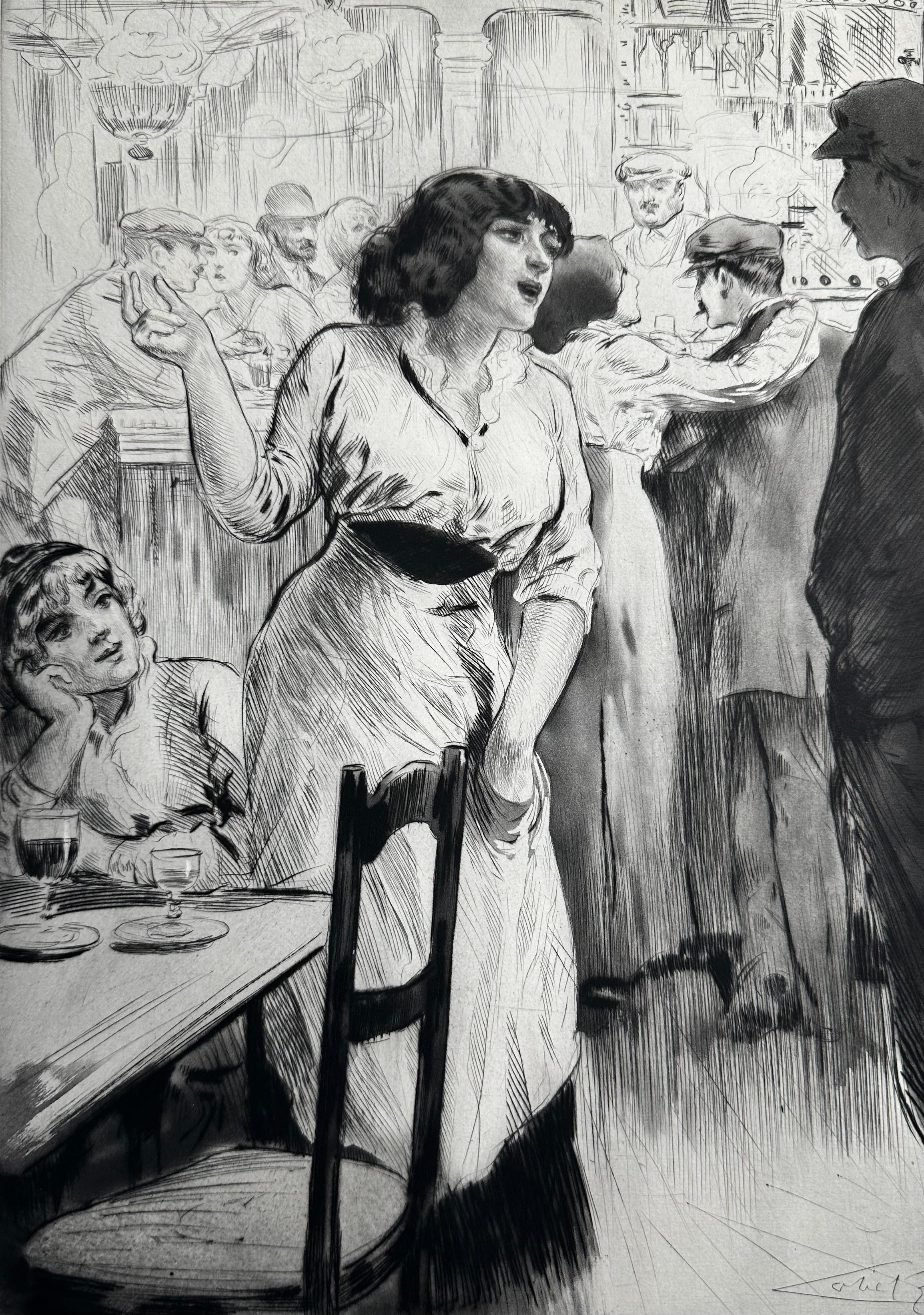 6 plates from the Lobel- Riche books, Les Bars depicting pre- war Paris fashions in the bars and nightclubs.   