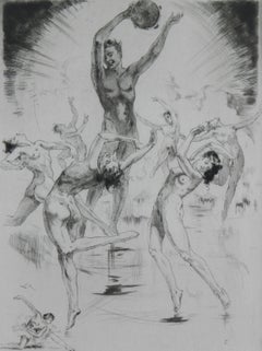 Art Deco Engraving by Almery Lobel-Riche Erotica c1930