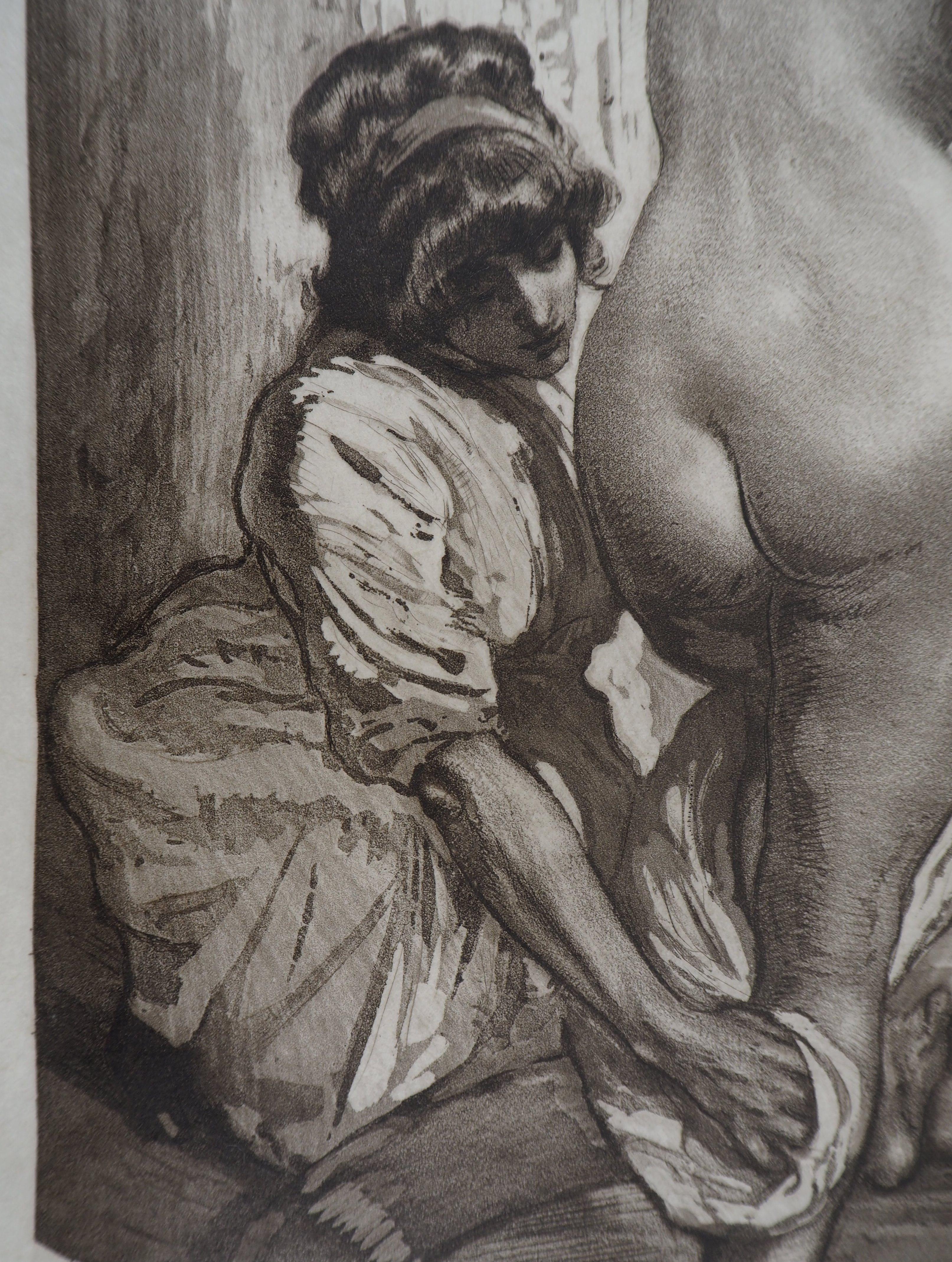 The Bath - Original-Radierung, handsigniert im Angebot 1