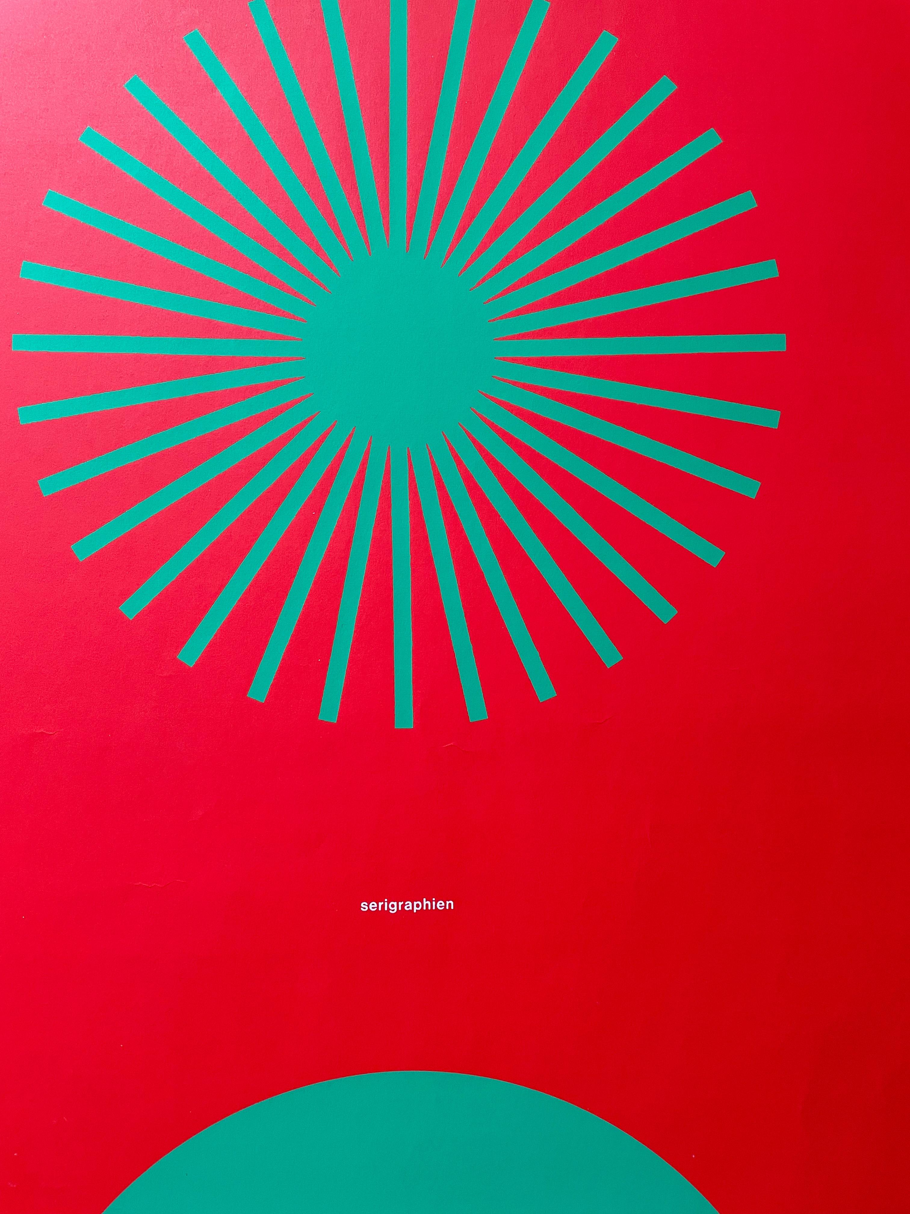 Poster von Almir Mavignier für Anuszkiewicz/Mavignier für die Ausstellung im Studio f (Deutsch) im Angebot