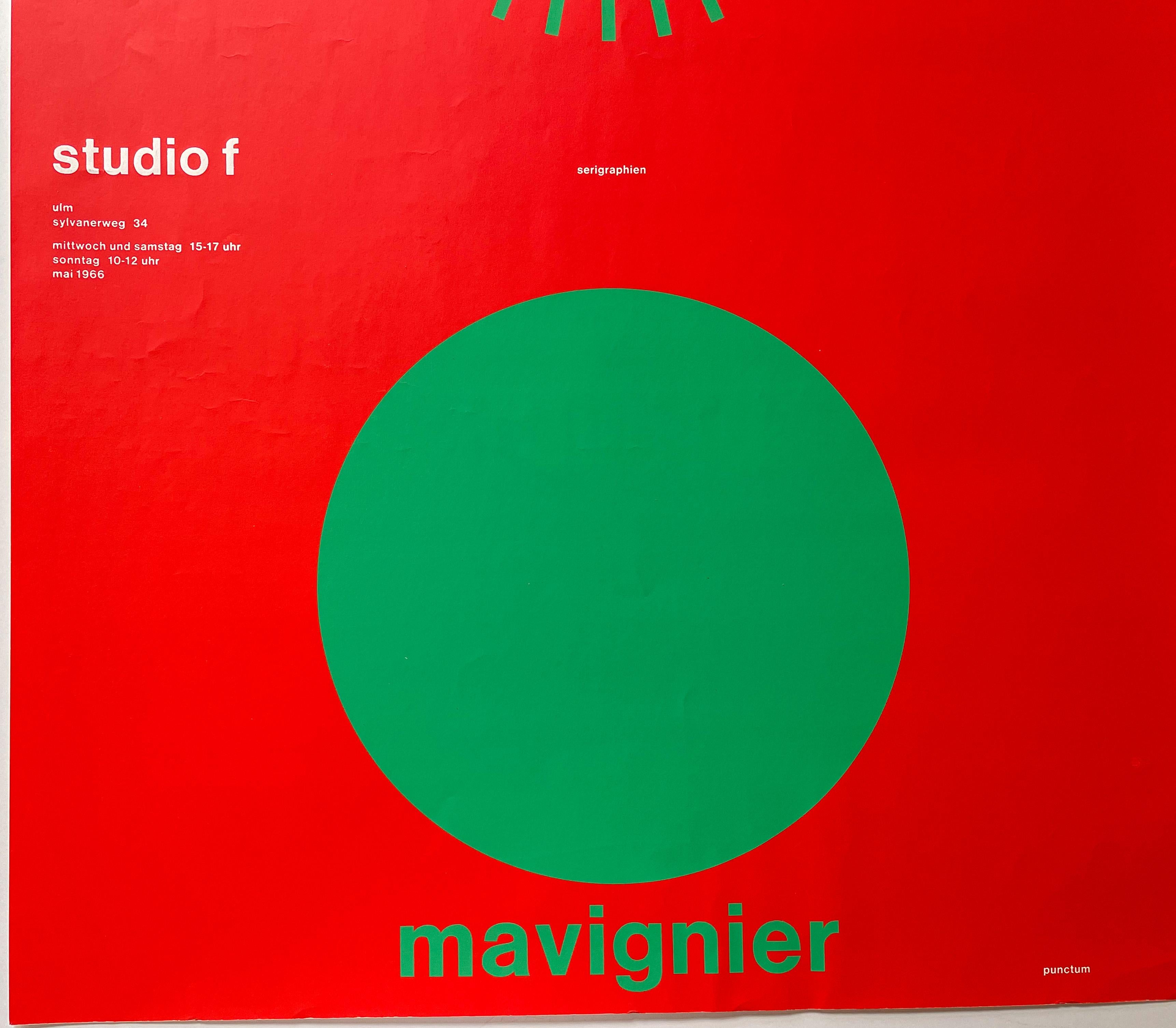 Poster von Almir Mavignier für Anuszkiewicz/Mavignier für die Ausstellung im Studio f im Zustand „Gut“ im Angebot in New York, NY