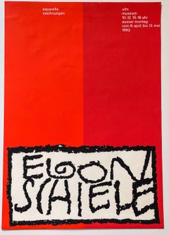 Almir Mavignier Poster for Egon Schiele Show at the Ulm Museum