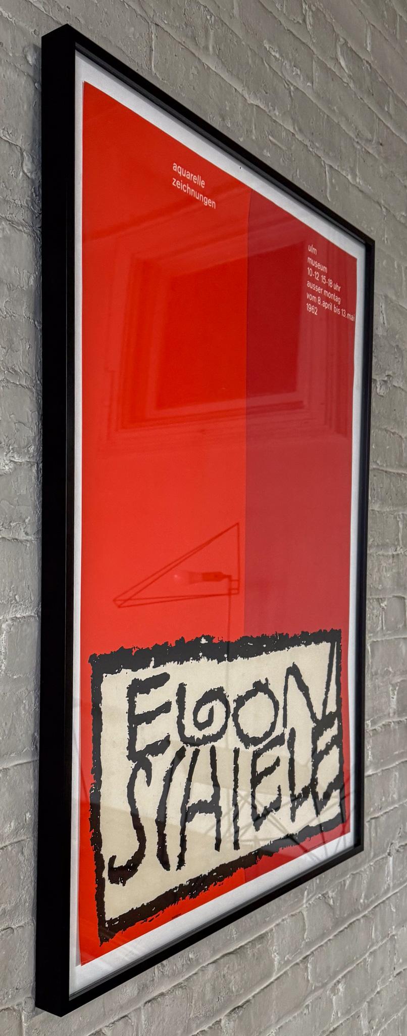 Mid-20th Century Almir Mavignier Poster for Egon Schiele Show at the Ulm Museum For Sale