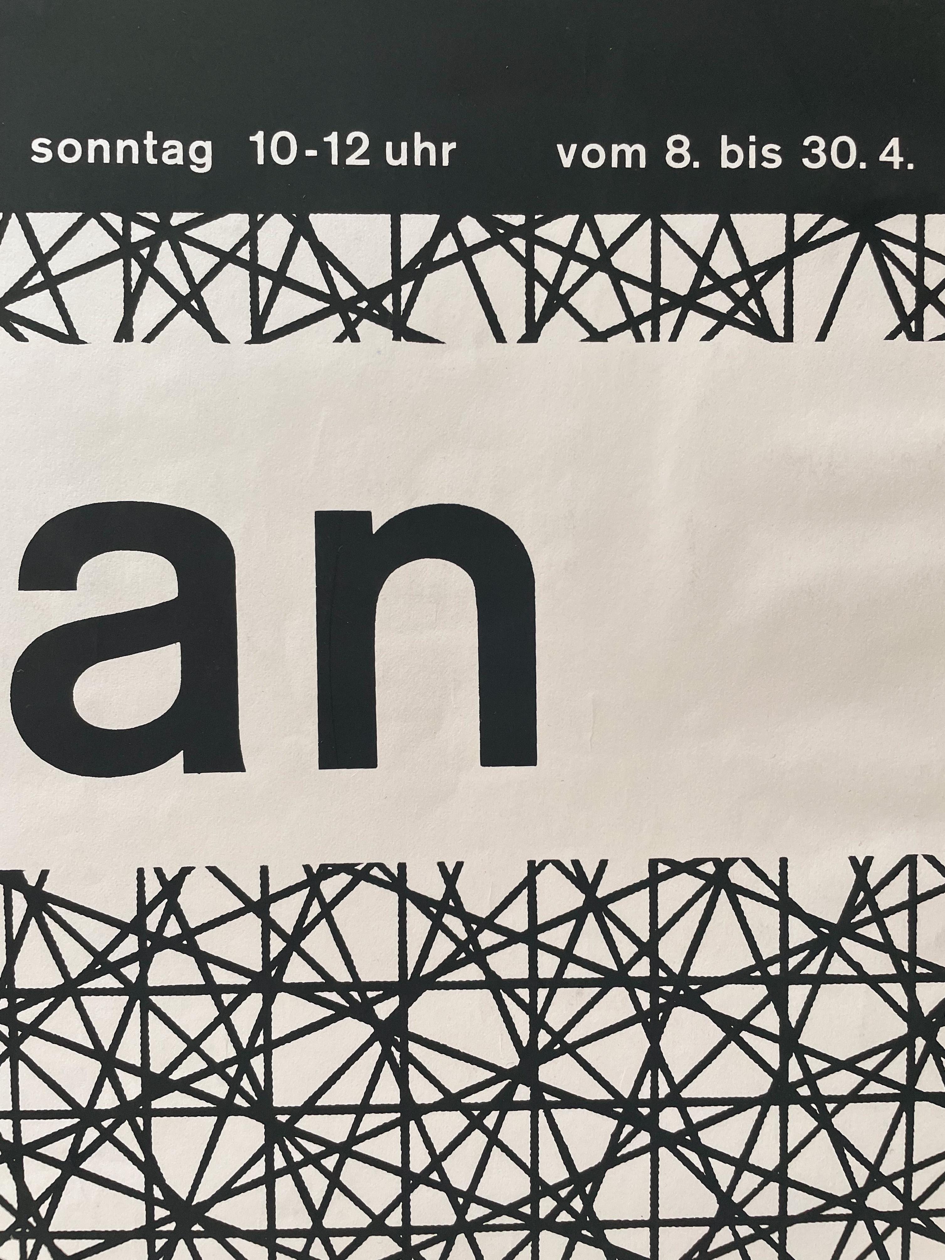 Poster von Almir Mavignier für Morellet/Adrian Show im Studio F, Almir Mavignier im Zustand „Gut“ im Angebot in New York, NY