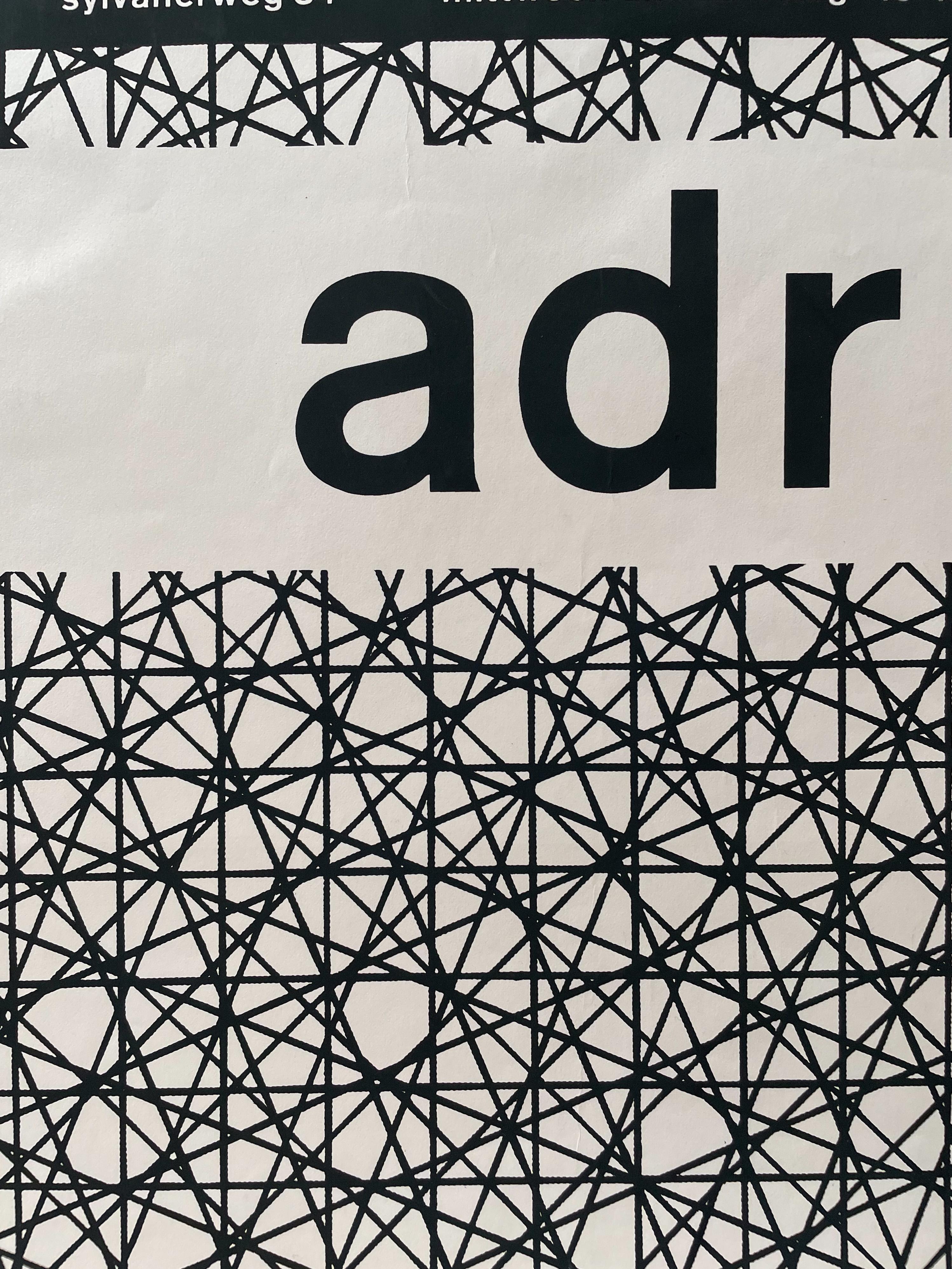 Poster von Almir Mavignier für Morellet/Adrian Show im Studio F, Almir Mavignier (Mitte des 20. Jahrhunderts) im Angebot