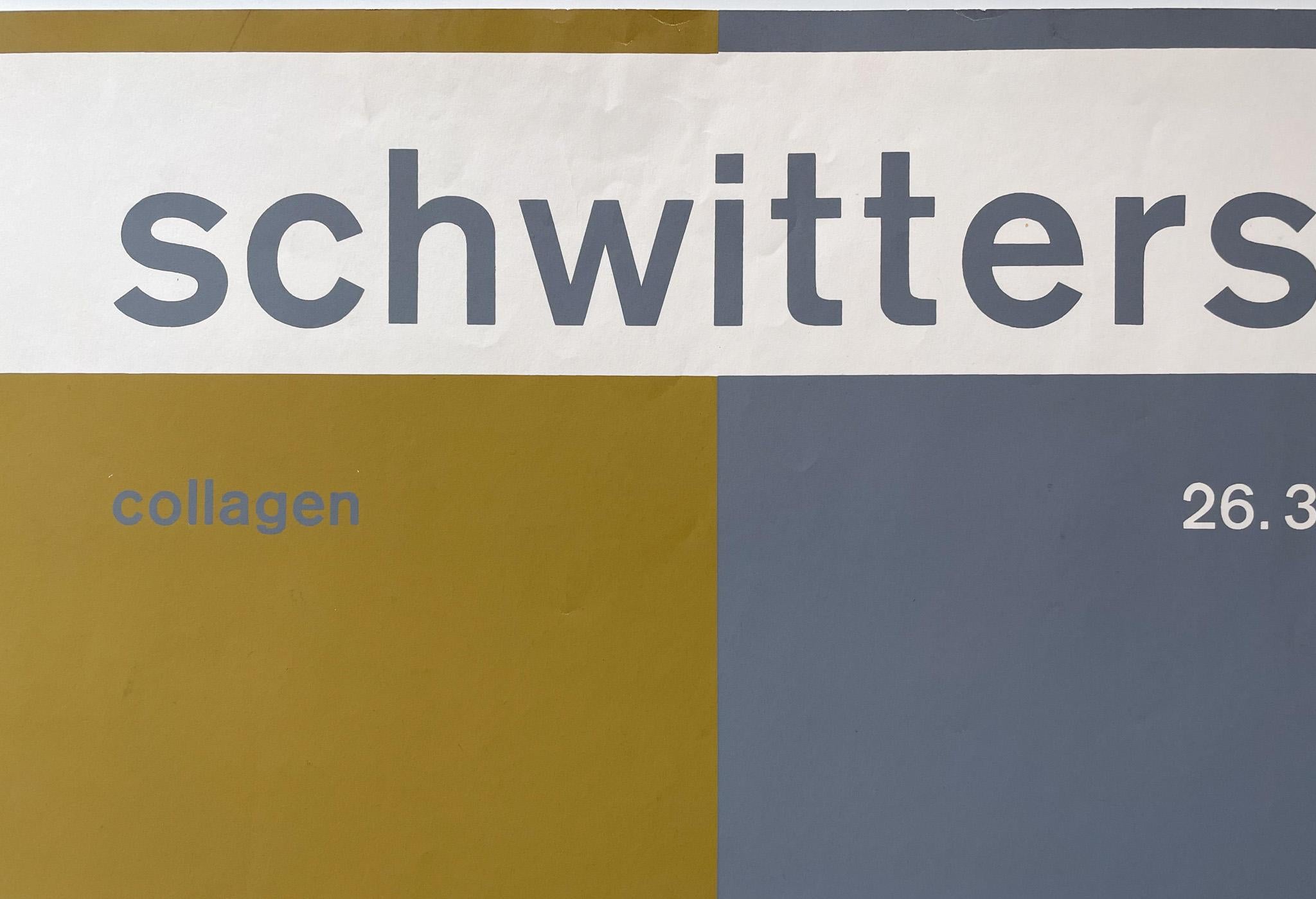 Cartel de Almir Mavignier para la exposición Schwitters/Heyboer en el Museo de Ulm Minimalista en venta