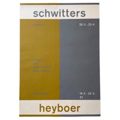 Almir Mavignier Poster for Schwitters/Heyboer Show at the Ulm Museum
