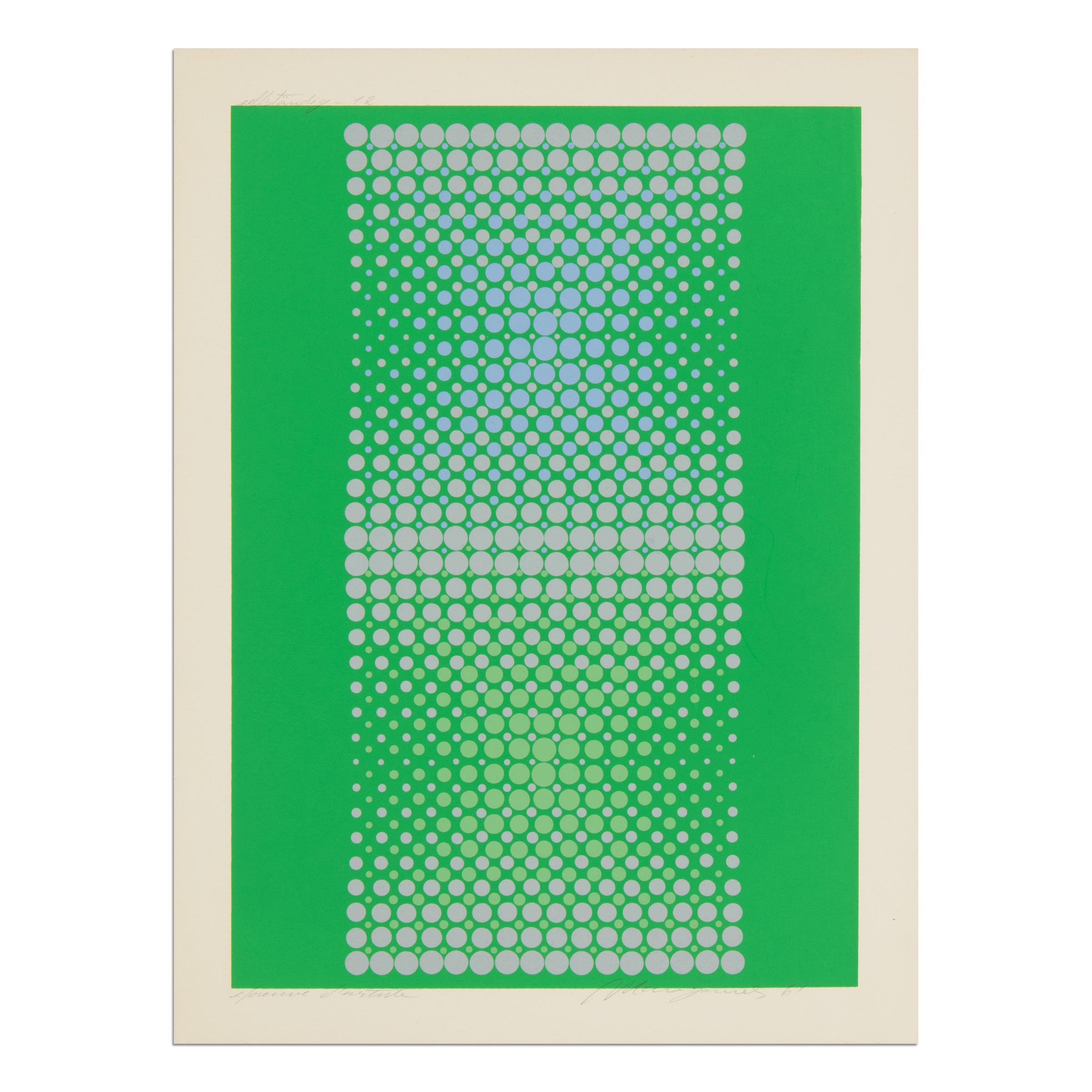 Almir Mavignier: 9 Serigrafías abstractas de la carpeta 